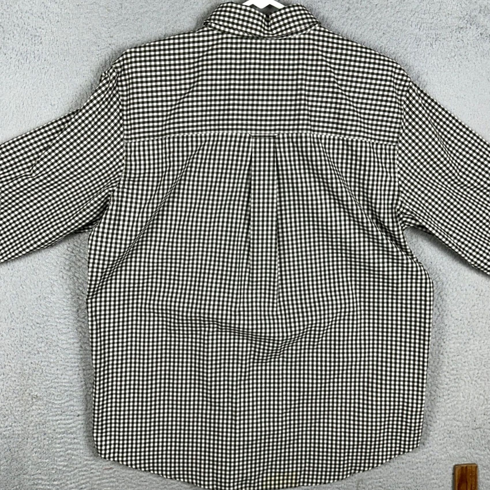 Chaps Chaps Shirt Button-Down Gingham Plaid Long Sleeve Green/White Mens Large Casual Preppy pocketed Easy Care Executed Button-Up Size US L / EU 52-54 / 3 - 3 Thumbnail