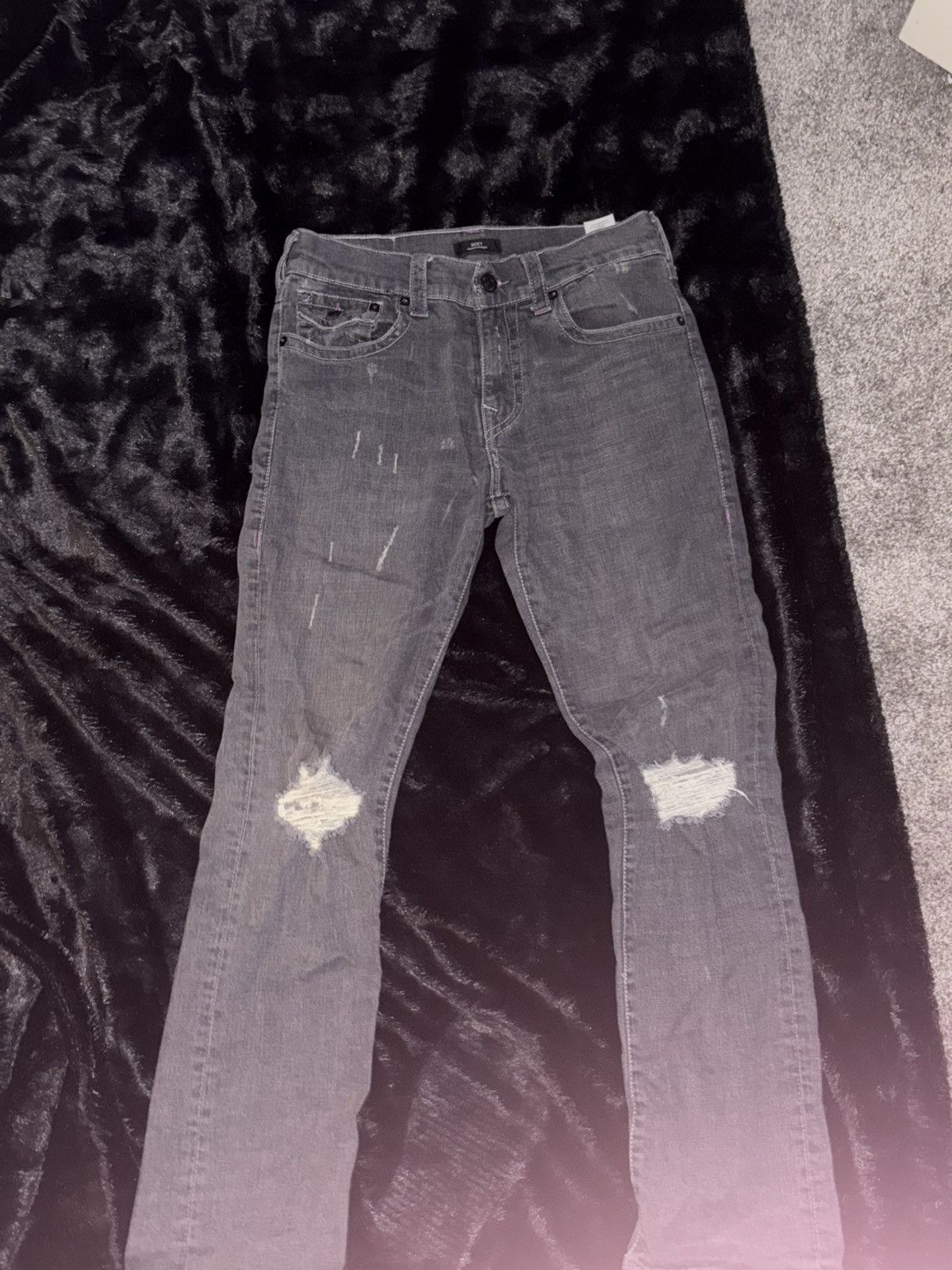 True Religion True Religion black and purple jeans Size US 33 - 2 Thumbnail