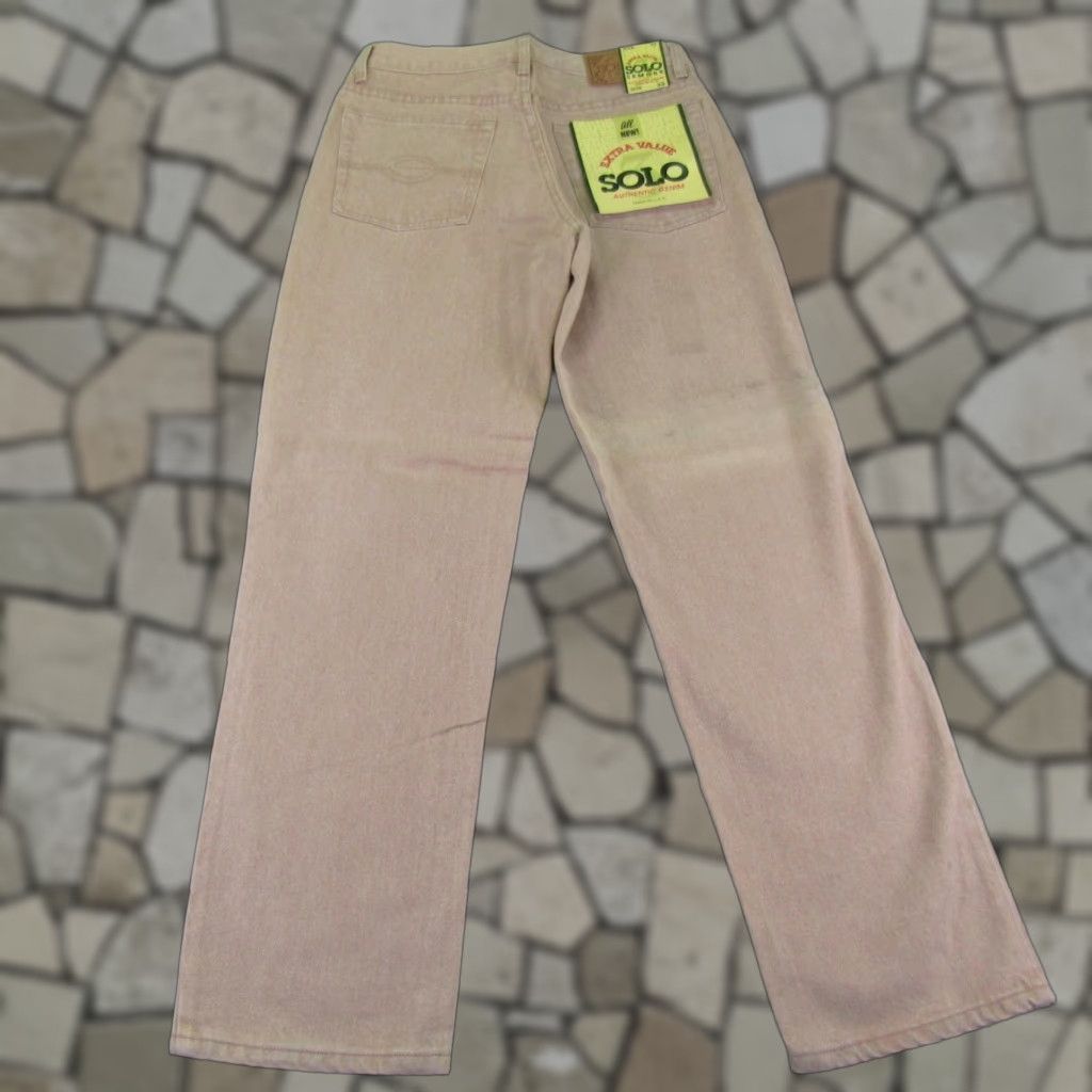 Vintage VINTAGE Solo Semore Jeans Mens 32x32 Denim Straight Leg 90s Y2K Deadstock Beige Jeans Mens Size US 30 / EU 46 - 1 Thumbnail