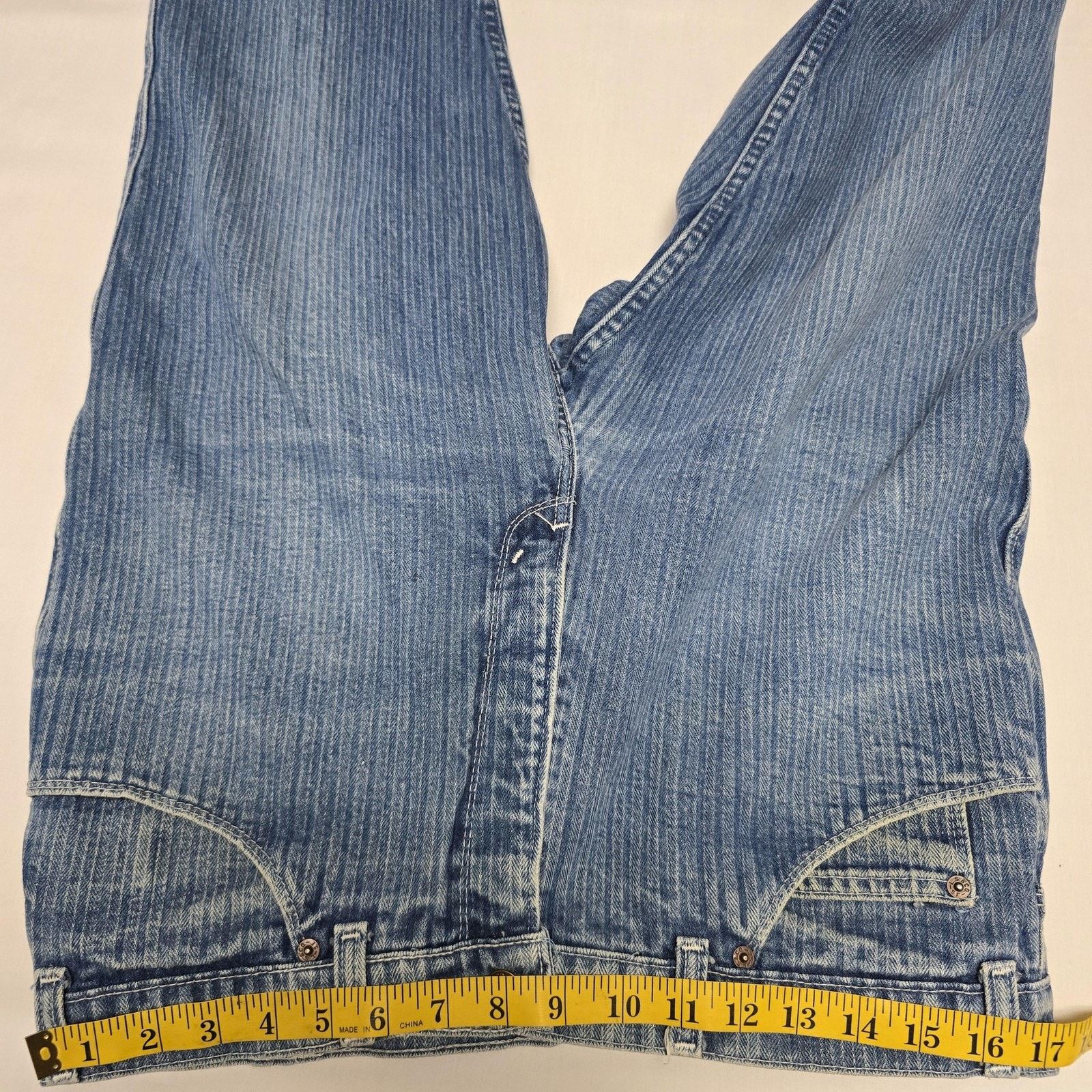 Levi's Vintage Levis Jeans 34x25 Blue Denim Straight Leg Pinstripe Size US 34 / EU 50 - 11 Thumbnail