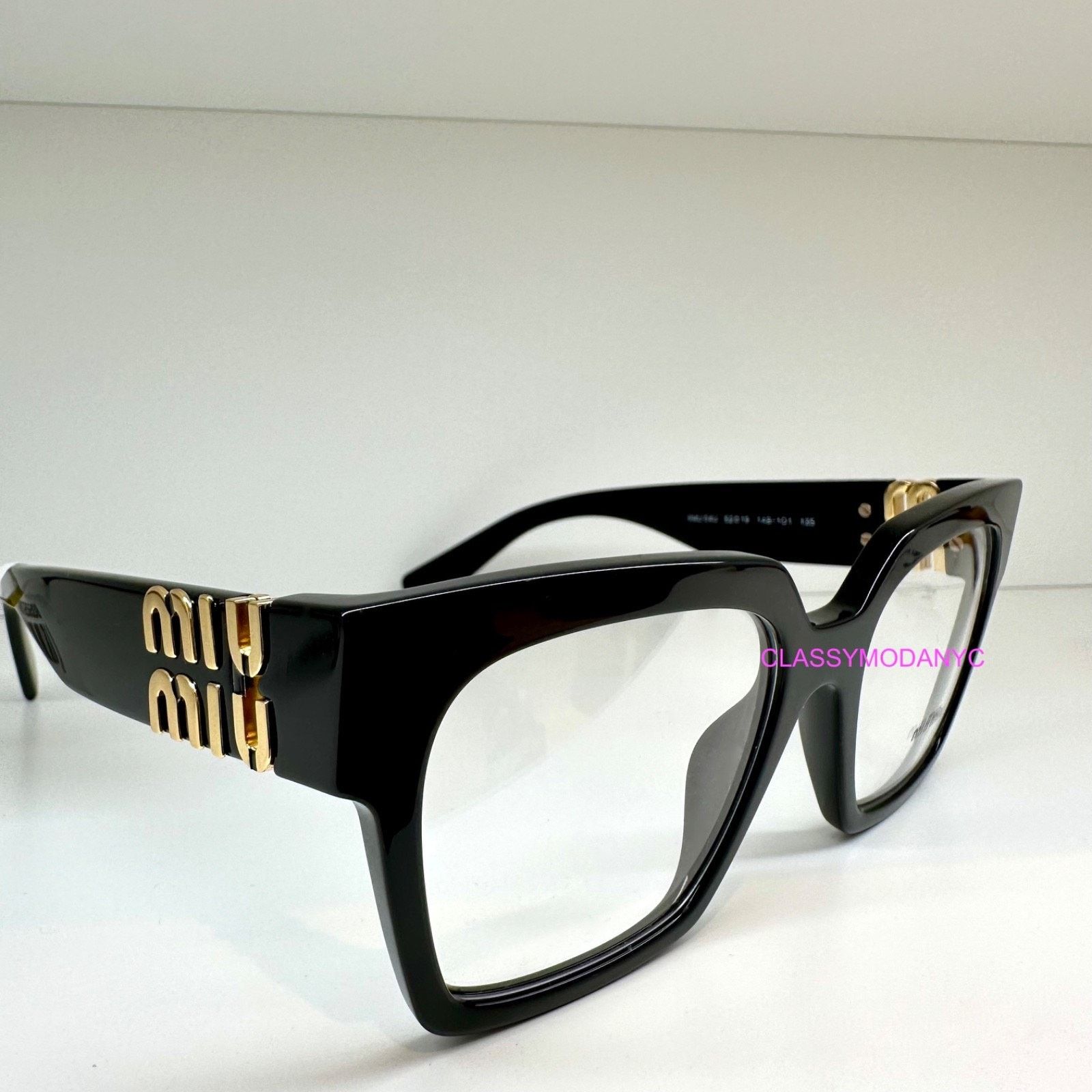 Miu Miu MIU MIU Womens Eyeglasses Black Square Full Rim frames Size ONE SIZE - 1 Thumbnail