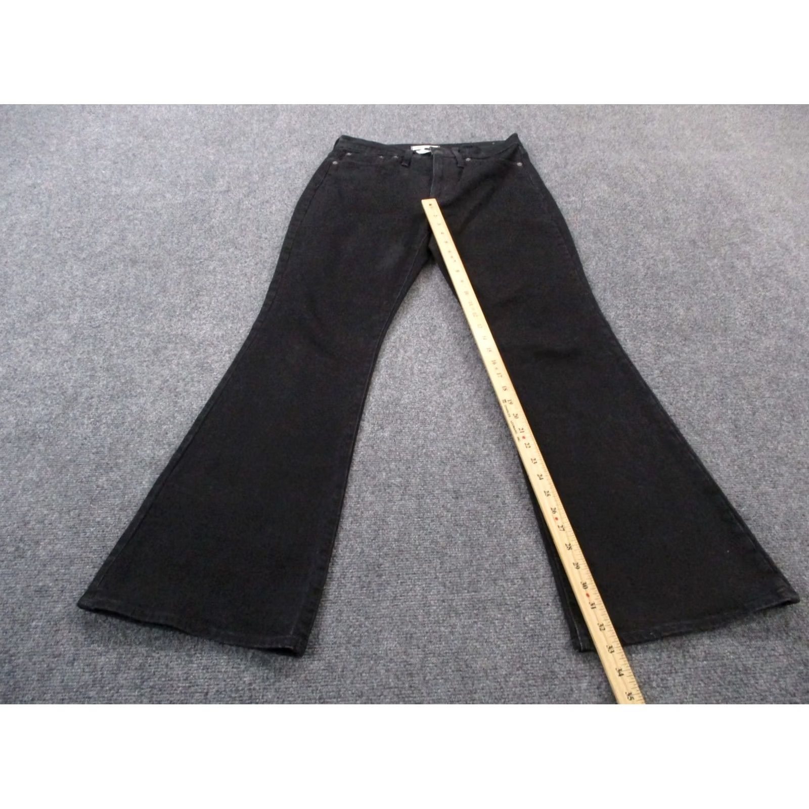 Madewell Madewell Jeans Women 27 Black Flared High Rise Vintage-Style Regular Denim Stretch Jeans Womens 27 Black Flare Jeans Size 27" / US 4 / IT 40 - 3 Thumbnail