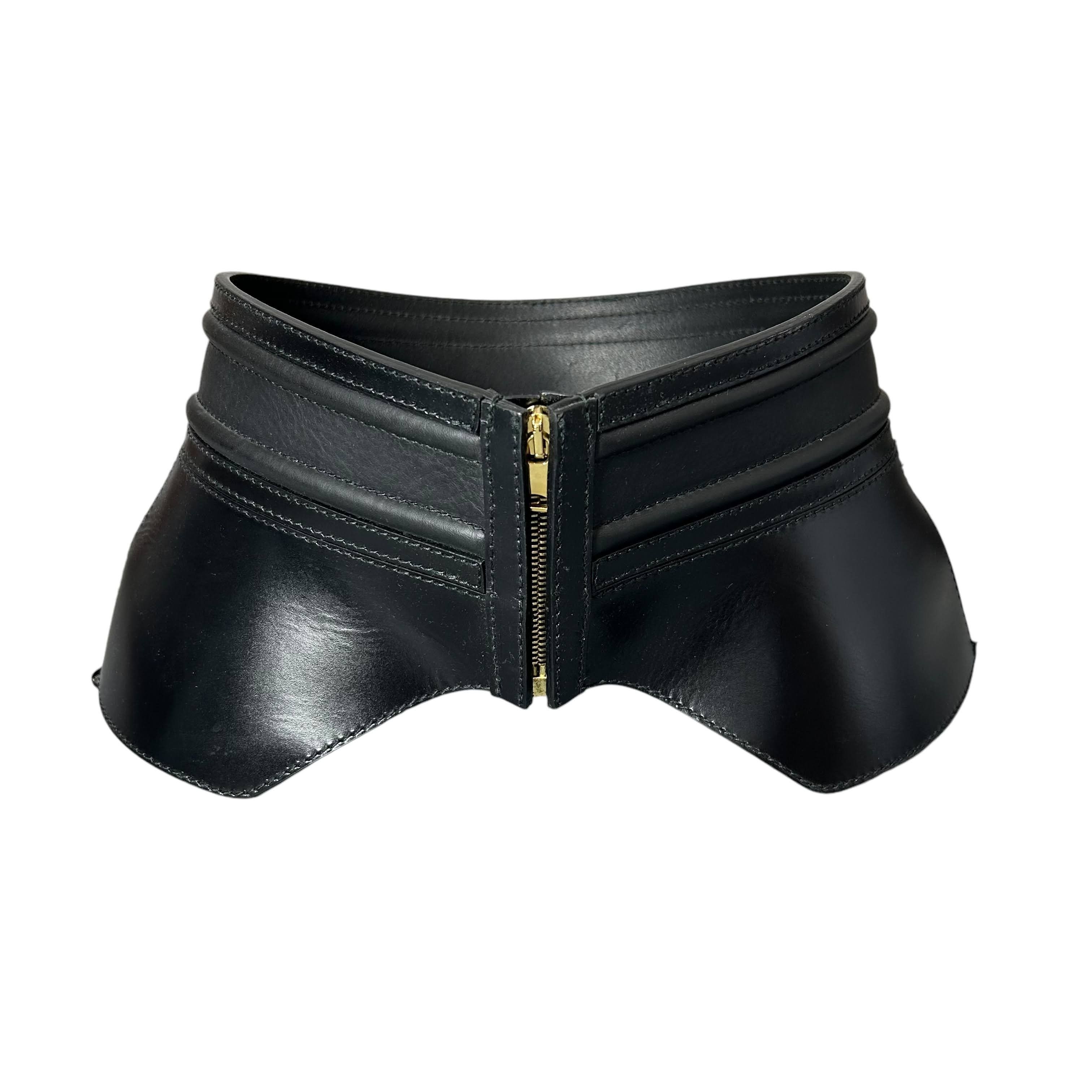 Alexander McQueen Alexander Mcqueen Black Nappa Leather Corset Belt Size 42 Size ONE SIZE - 2 Thumbnail