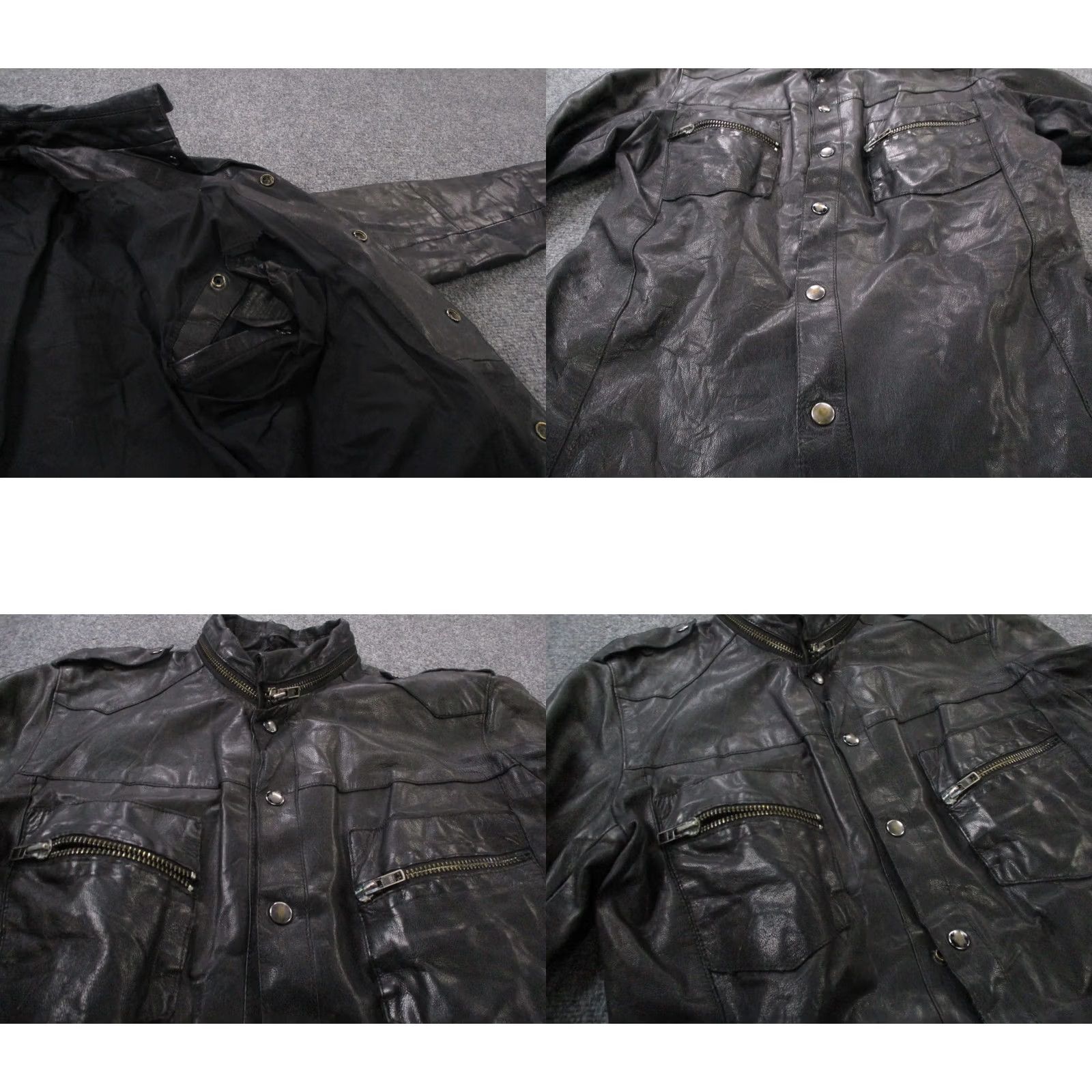 Allsaints AllSaints Leather Jacket Mens M Black Biker Lined Windproof Pockets Zipped Pockets Classic Outdoors Trucker Size US M / EU 48-50 / 2 - 8 Thumbnail
