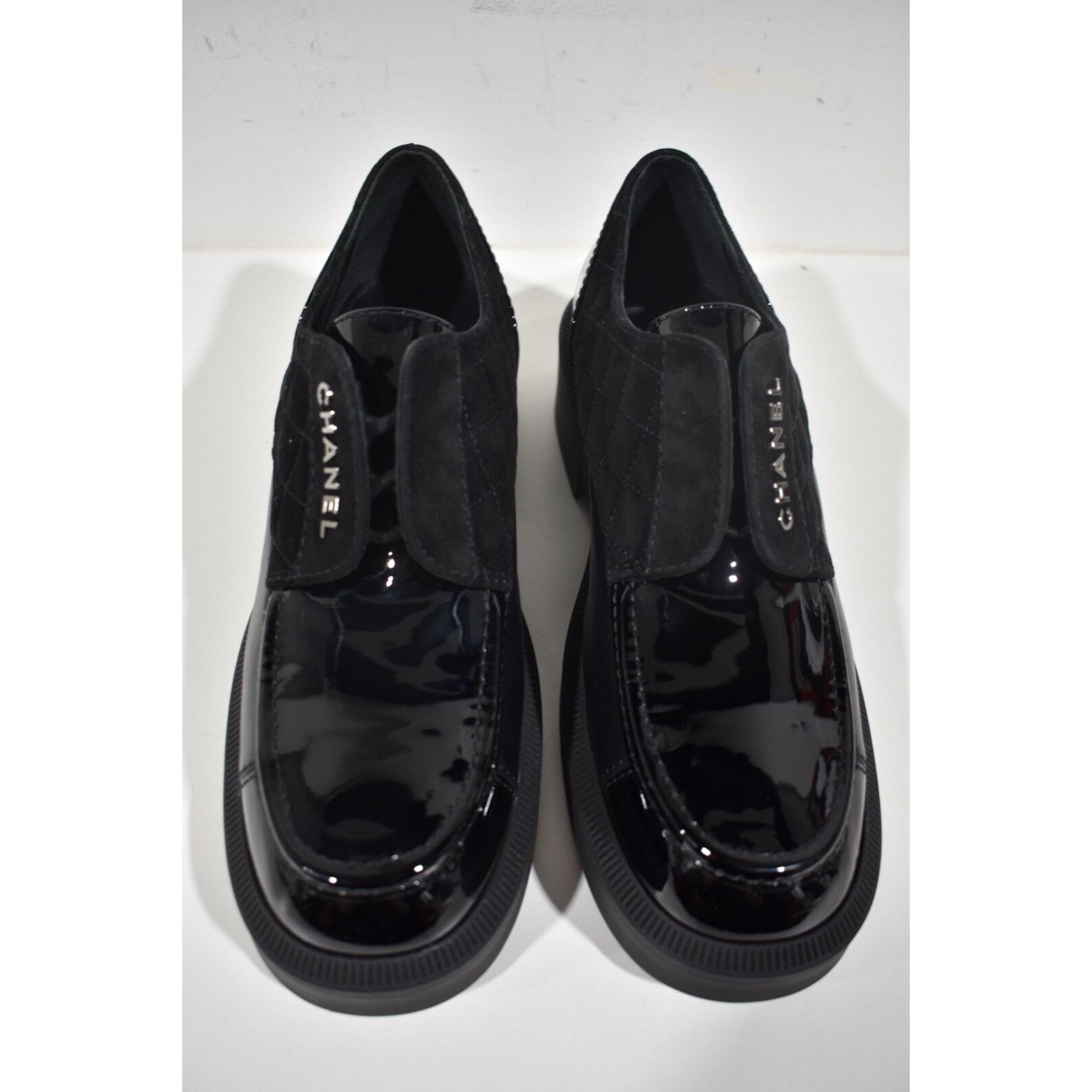 Chanel 21B Leather CC Logo Platform Lace Up Creeper Flat Loafer 41 Size US 11 / IT 41 - 6 Thumbnail