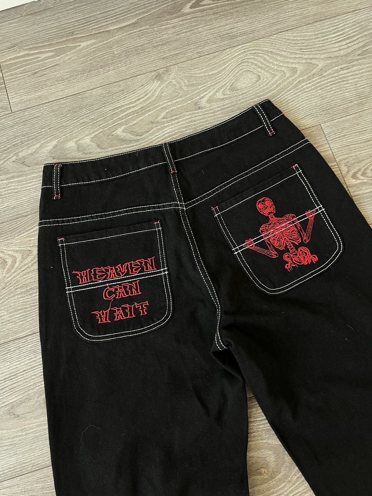 Other Avant Garde Opium Black Denim HCH Heaven Knit Japan Jeans Size US 34 / EU 50 - 4 Thumbnail