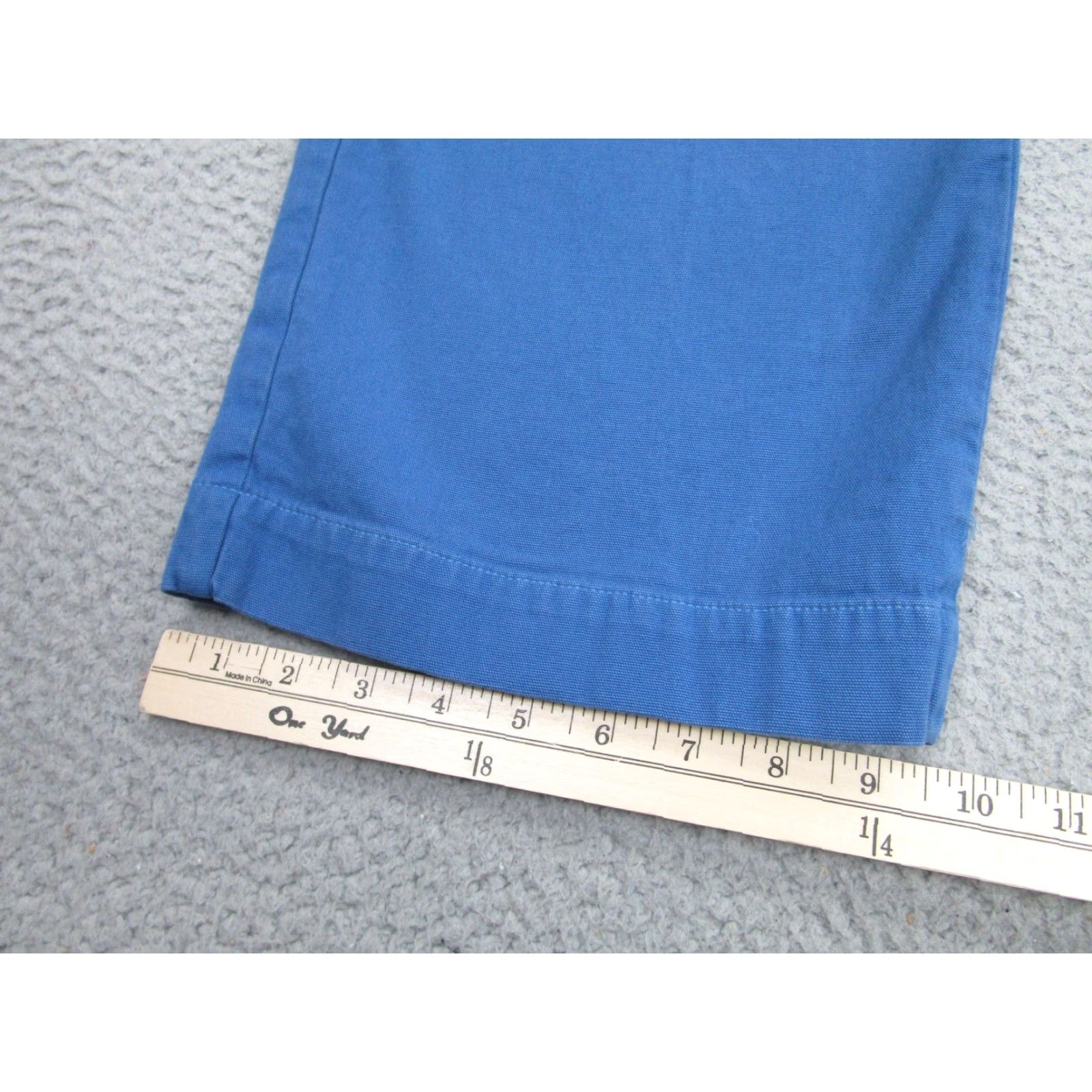 Vintage American Giant Pants 12 Blue Wide Leg Chino Made USA Women Size 34" / US 12 / IT 48 - 3 Thumbnail