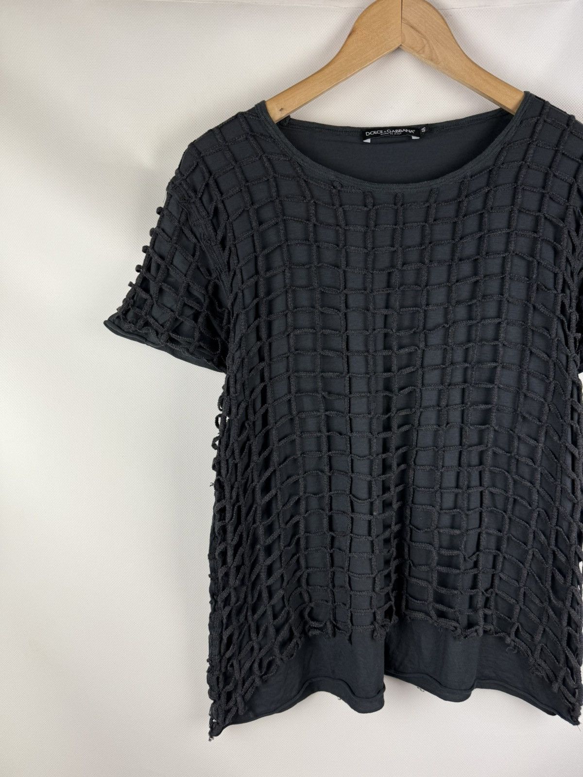 Dolce & Gabbana Dolce & Gabbana SS12 Runaway Sniper Grid Net Layered T Shirt Size US M / EU 48-50 / 2 - 2 Thumbnail
