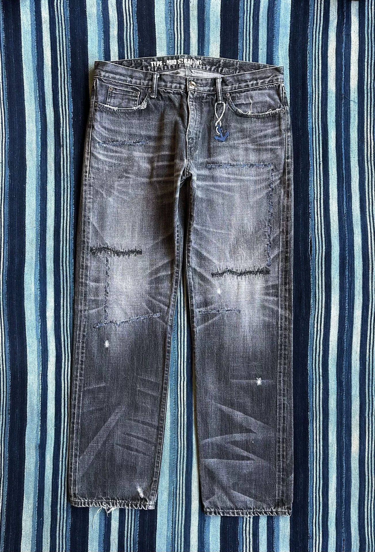 Neighborhood Gray Distressed Denim Jeans Size 36 Size US 36 / EU 52 - 1 Thumbnail