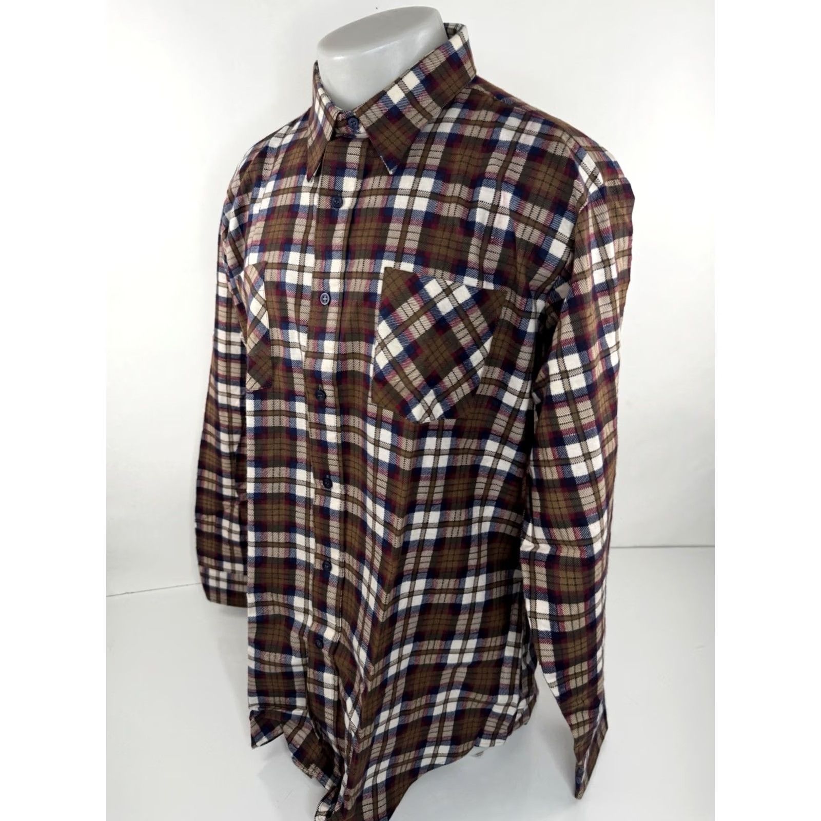 Vintage VINTAGE 1960s Value Line Plaid Shirt XL TALL Sanforized Long Sleeve Size US XL / EU 56 / 4 - 2 Thumbnail