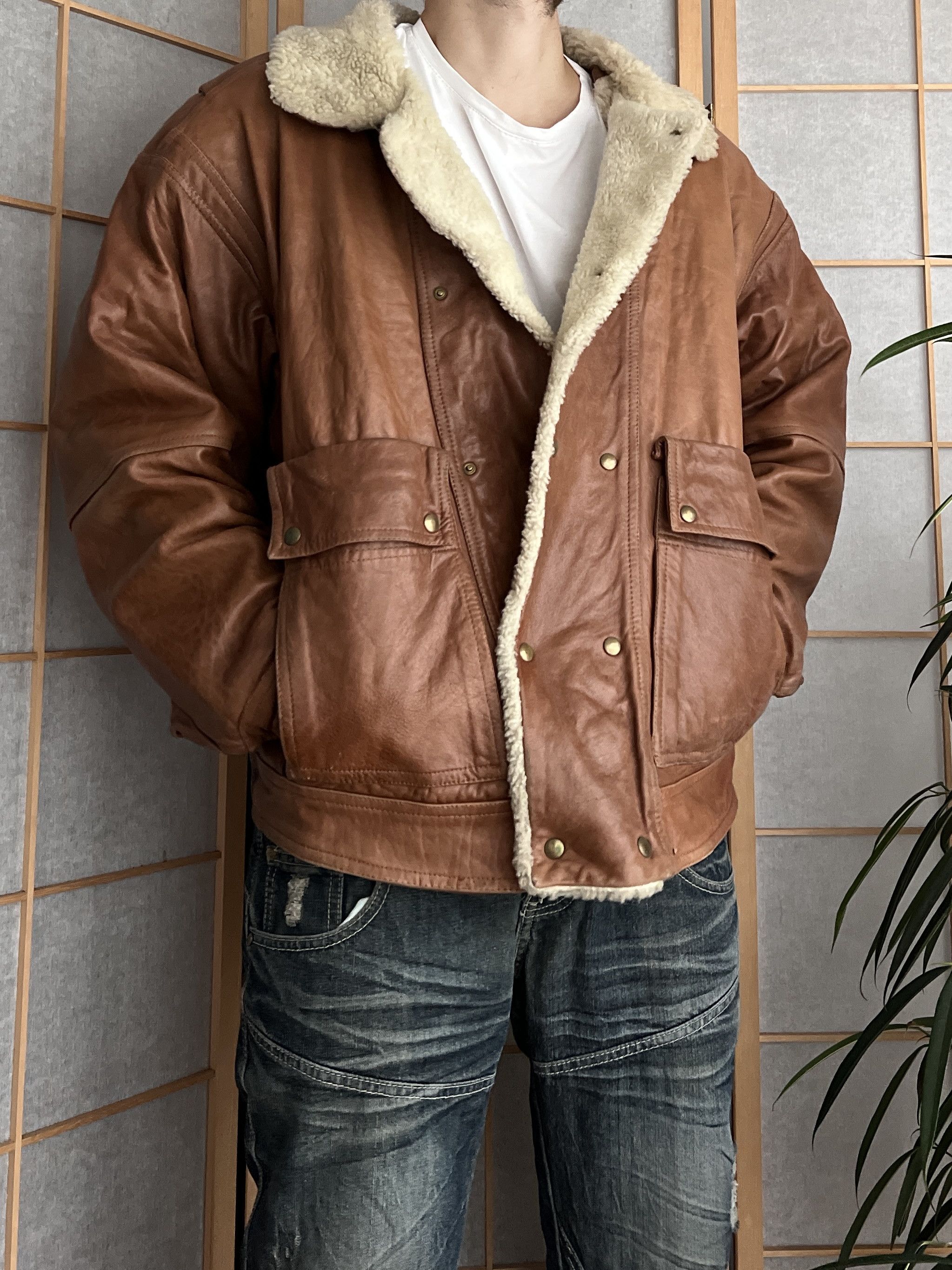 Le Grande Bleu (L.G.B.) Rick Owens Type VTG 00s Yohji Yamamoto Style Leather Jacket Size US XL / EU 56 / 4 - 1 Thumbnail