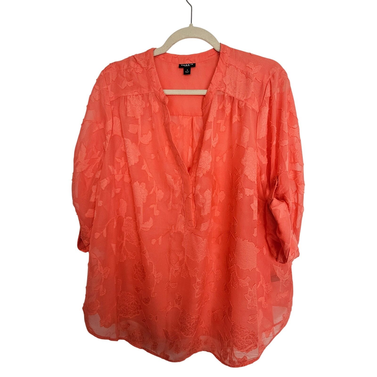 Torrid Torrid Sheer Floral Harper Blouse Plus Size 1X Bright Spring Size XL / US 12-14 / IT 48-50 - 1 Thumbnail