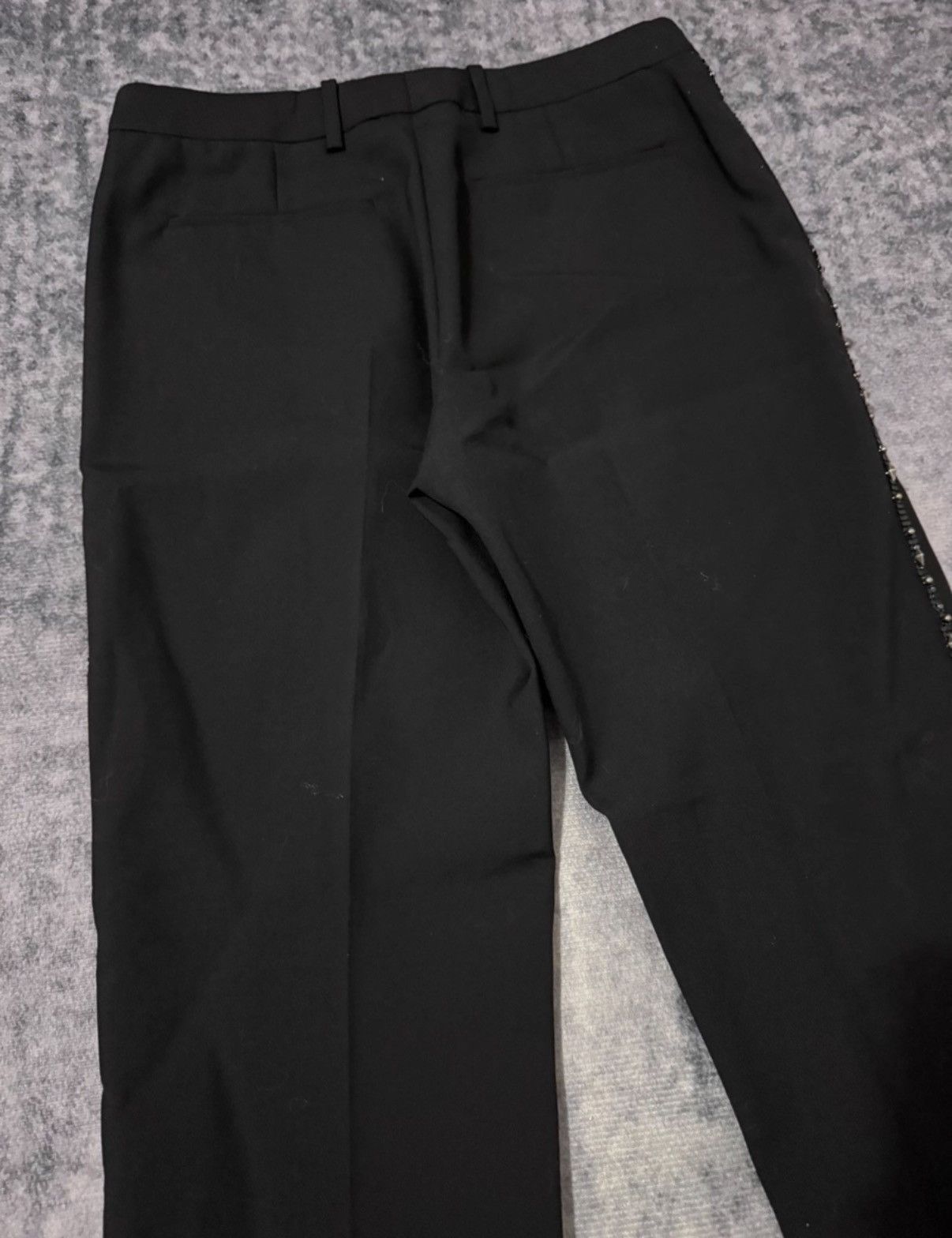 Saint Laurent Paris SLP 19SS Wool Side Sequin Rhombus Stud Tailored Pants Size US 28 / EU 44 - 4 Thumbnail