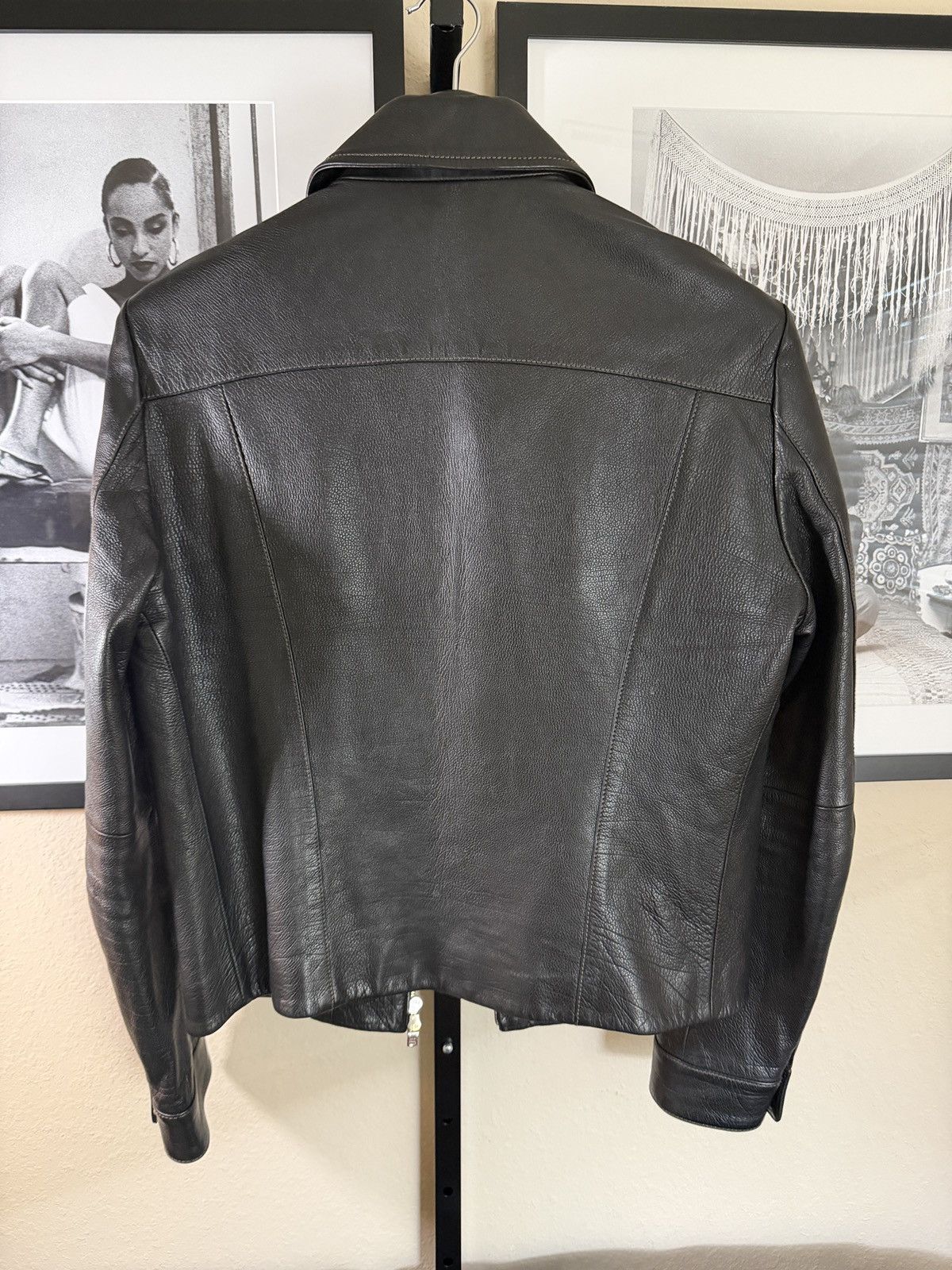Amiri Amiri Black Leather Single Zip Biker Jacket Sz 48 Small Size US S / EU 44-46 / 1 - 2 Thumbnail
