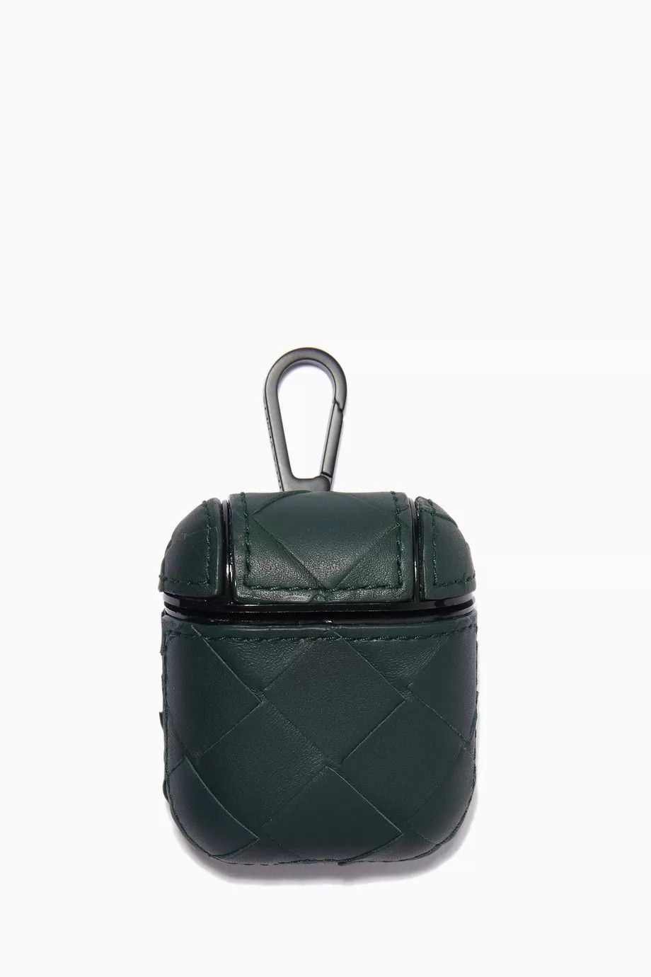Bottega Veneta o1y0526 Size : OS / Leather Airpod Case in Dark Green Size ONE SIZE - 1 Thumbnail