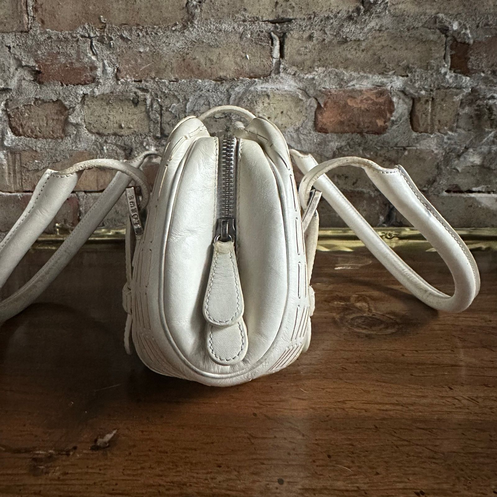 Loewe Vintage 2000's Loewe White Leather Senda Satchel Size ONE SIZE - 5 Thumbnail