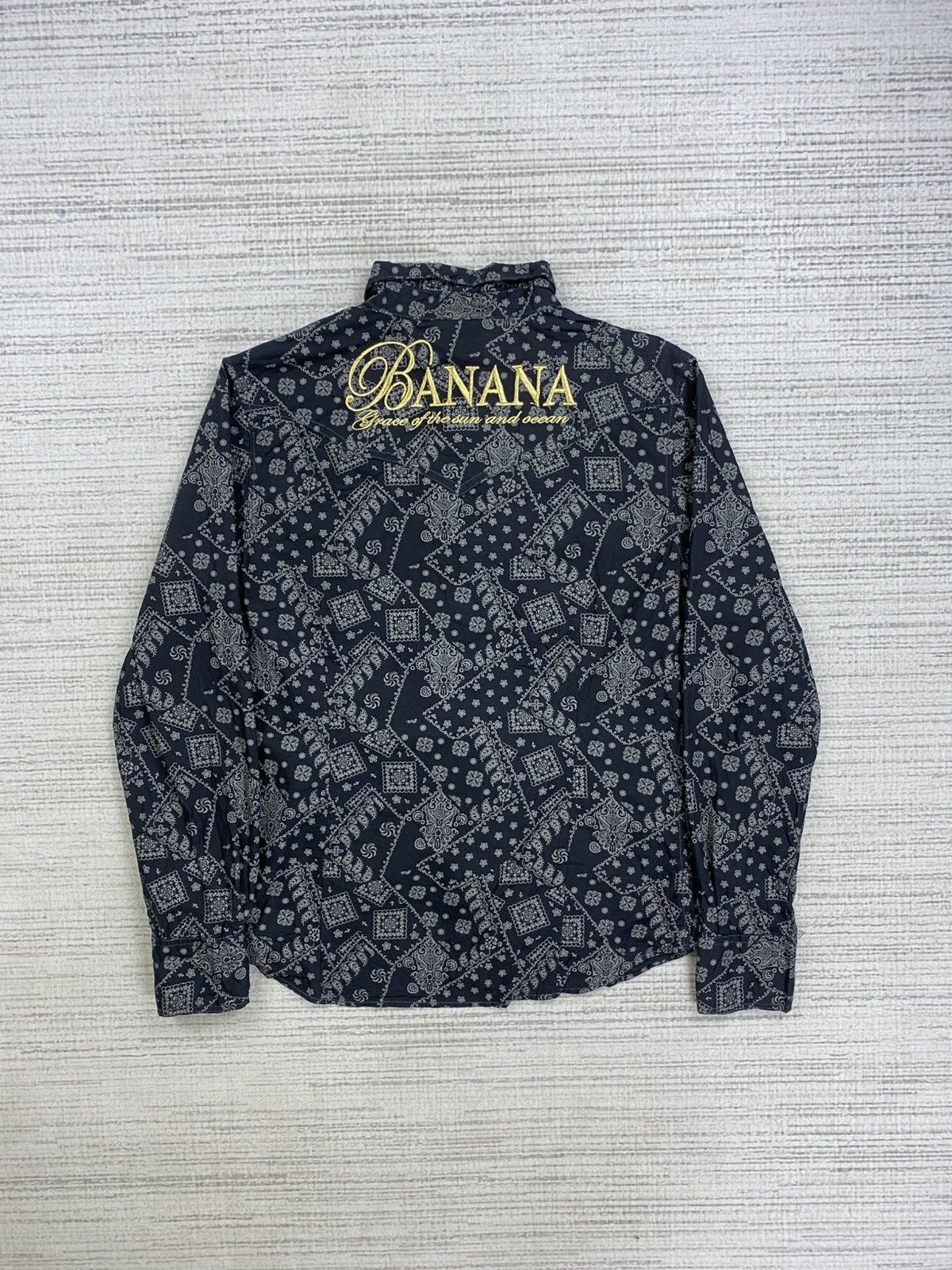 14th Addiction × Beauty Beast × Vintage Vtg Banana Seven Embroidery Logo FullPrinted Button Up Shirt Size US M / EU 48-50 / 2 - 2 Thumbnail