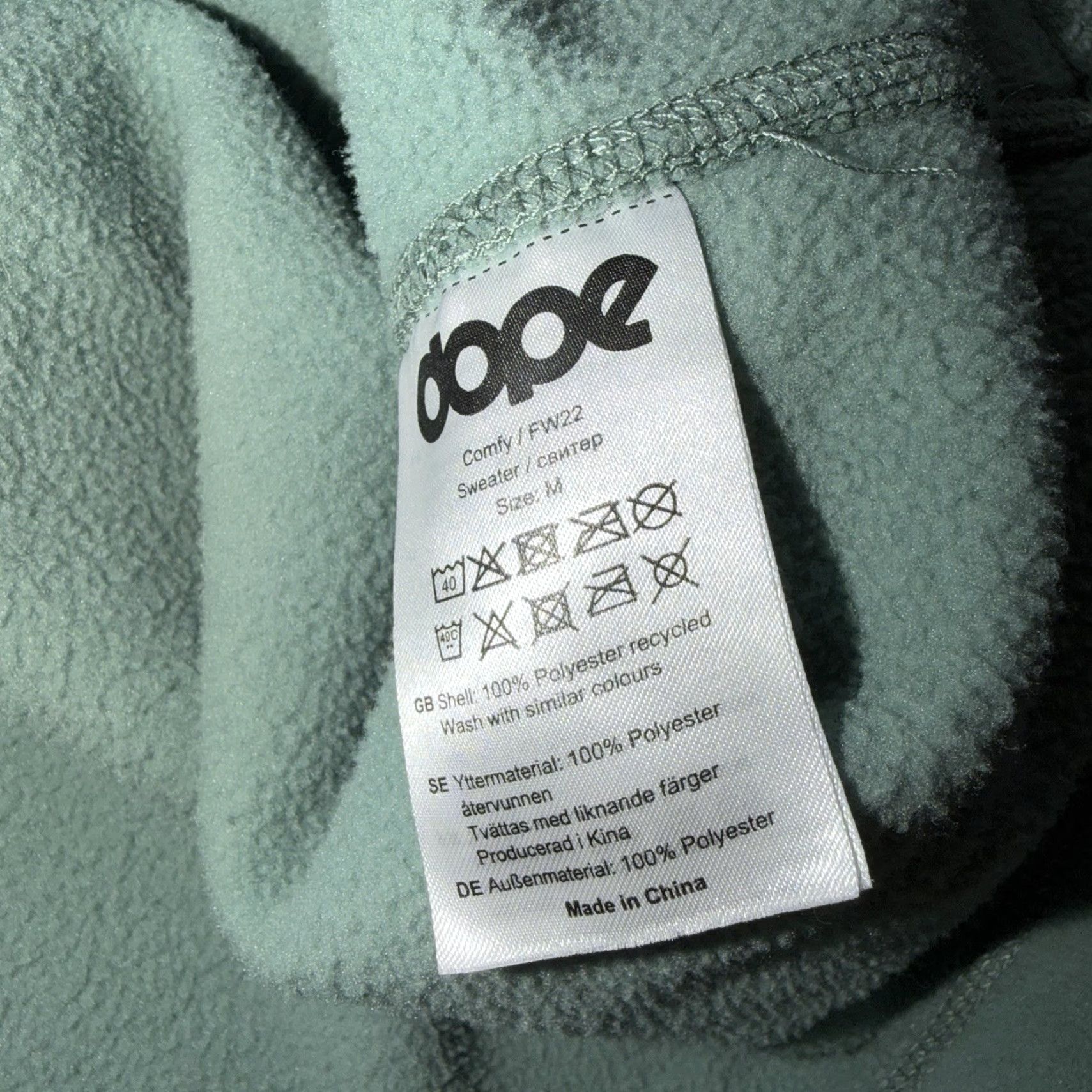 Vintage DOPE Dope Snow Comfy Fleece Pullover Jacket 1/2 Button Green M Women Long Sleeve Lightweight Collared Snap Vintage No? Size M / US 6-8 / IT 42-44 - 6 Thumbnail
