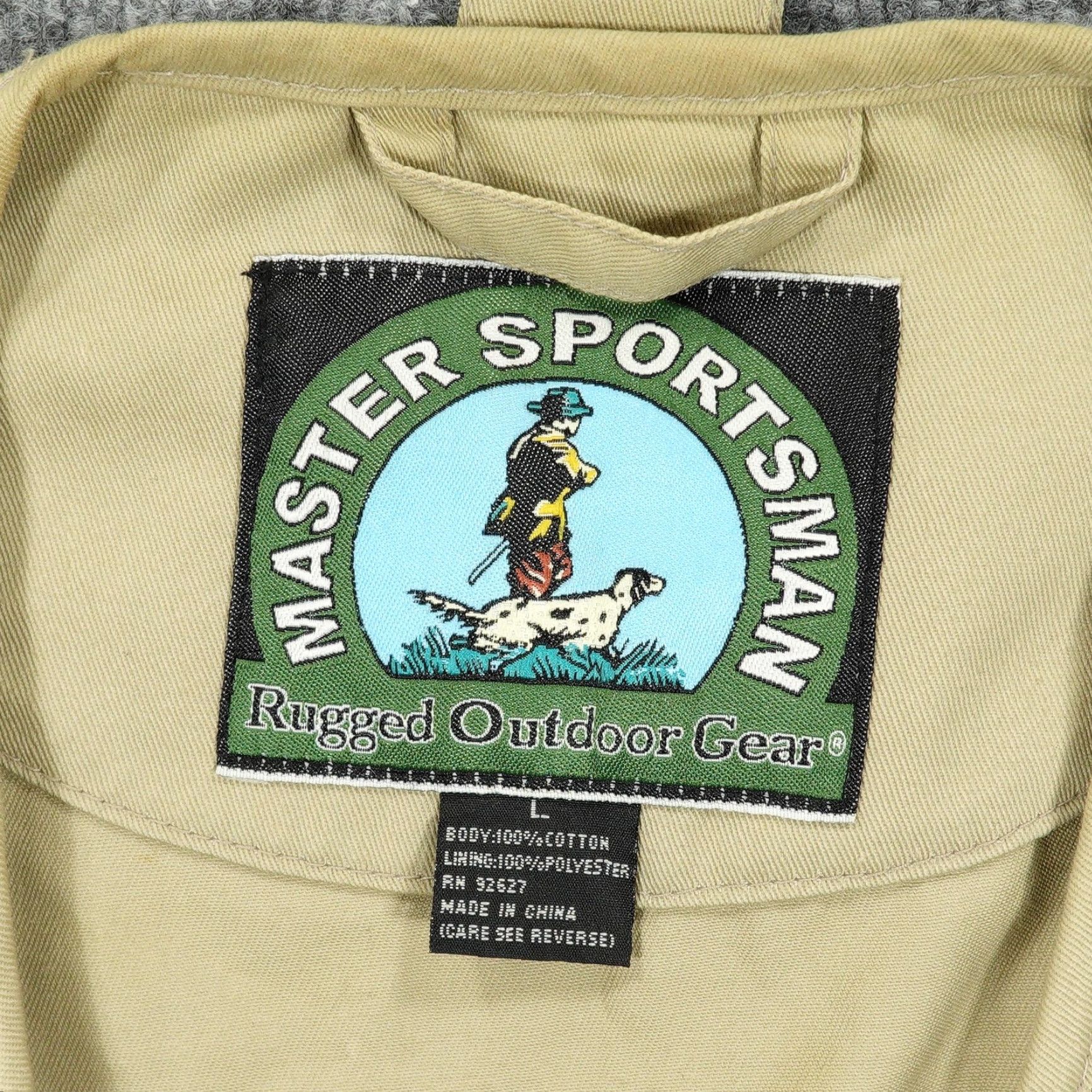Vintage Master Sportsman Vest Mens Large Khaki Hunting Shooting Zip Game Pouch Pockets Size US L / EU 52-54 / 3 - 3 Thumbnail