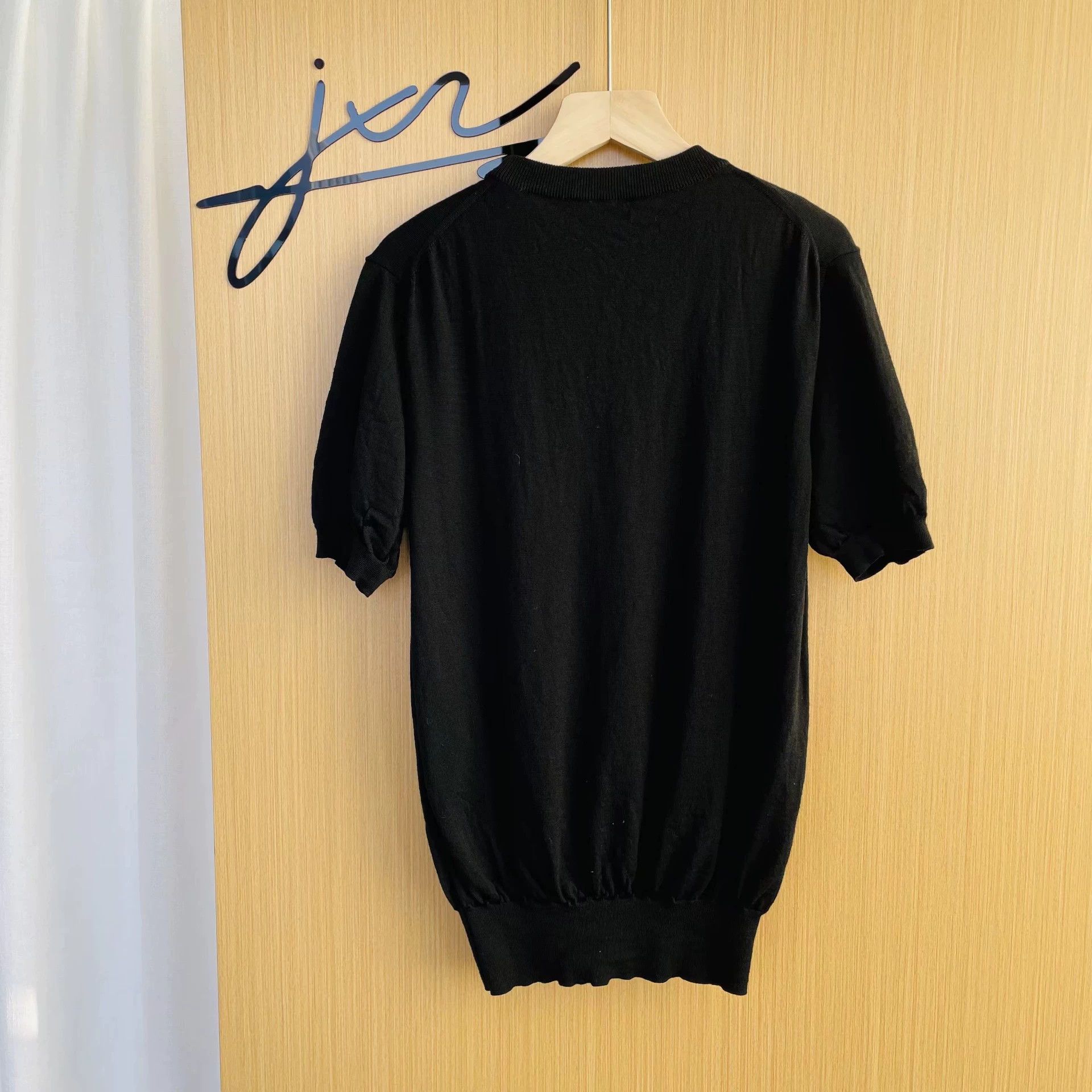 Dior DIOR 98 New Black S Laser Logo Knit Sweater Size S / US 4 / IT 40 - 2 Thumbnail