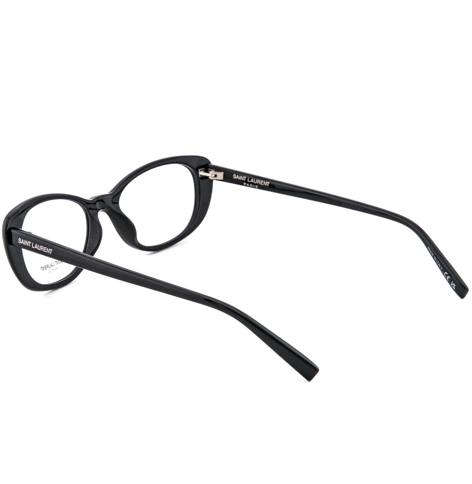 Saint Laurent Paris SAINT LAURENT 822 YSL SL822 OPT Black Oval Eyeglasses 001 Size ONE SIZE - 4 Thumbnail