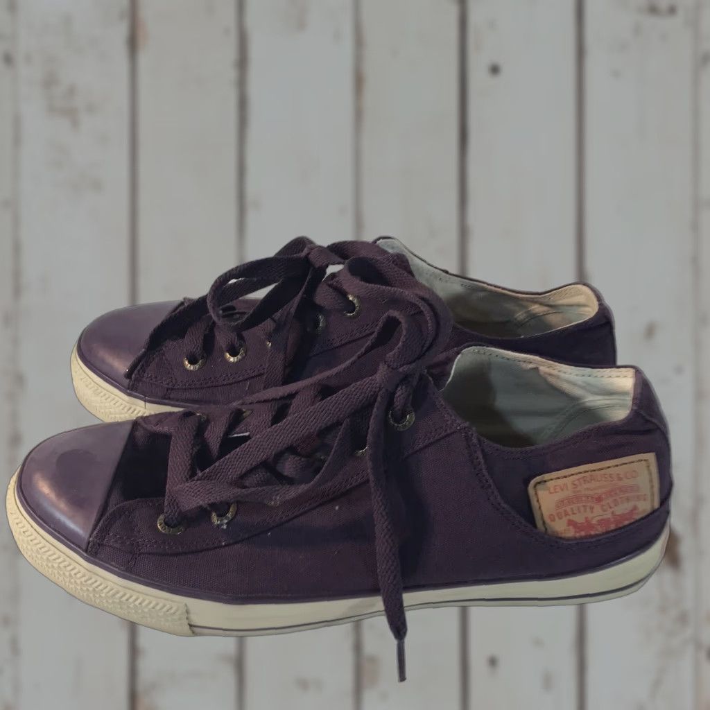 CO Levi Strauss & Co Canvas Sneakers Mens Size 9.5 Eggplant Lightweight Comfort Size US 9.5 / EU 42-43 - 1 Thumbnail