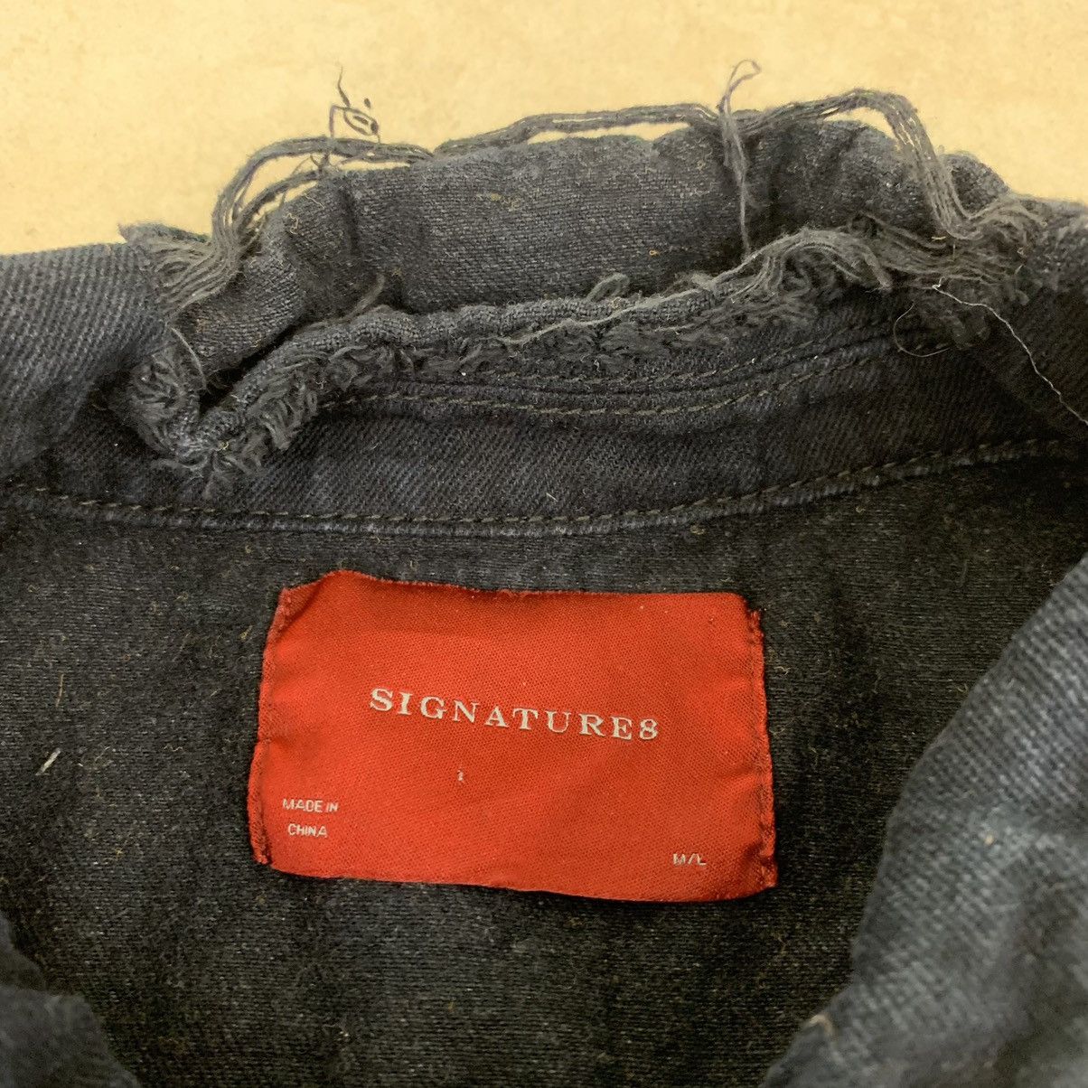 Japanese Brand × Vintage Vintage signatures Distressed Fringe Denim Jacket Size US M / EU 48-50 / 2 - 6 Thumbnail