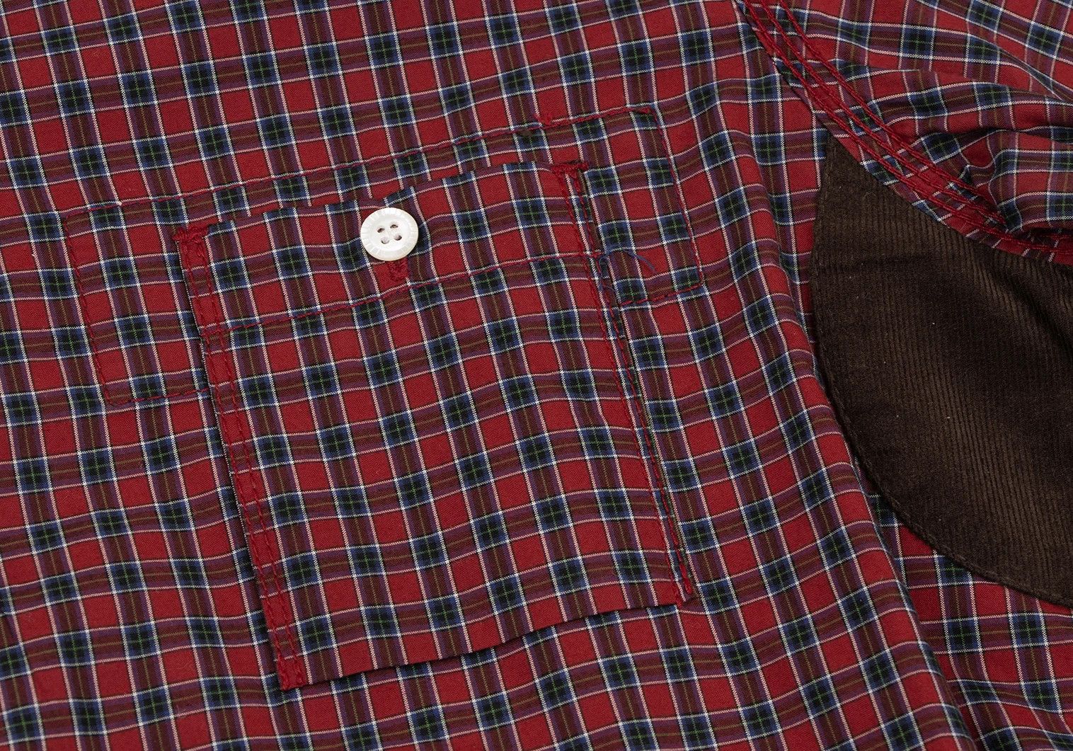 Junya Watanabe Triple Stitch Check Panel Shirt in Red, Size XS Size US XS / EU 42 / 0 - 6 Thumbnail
