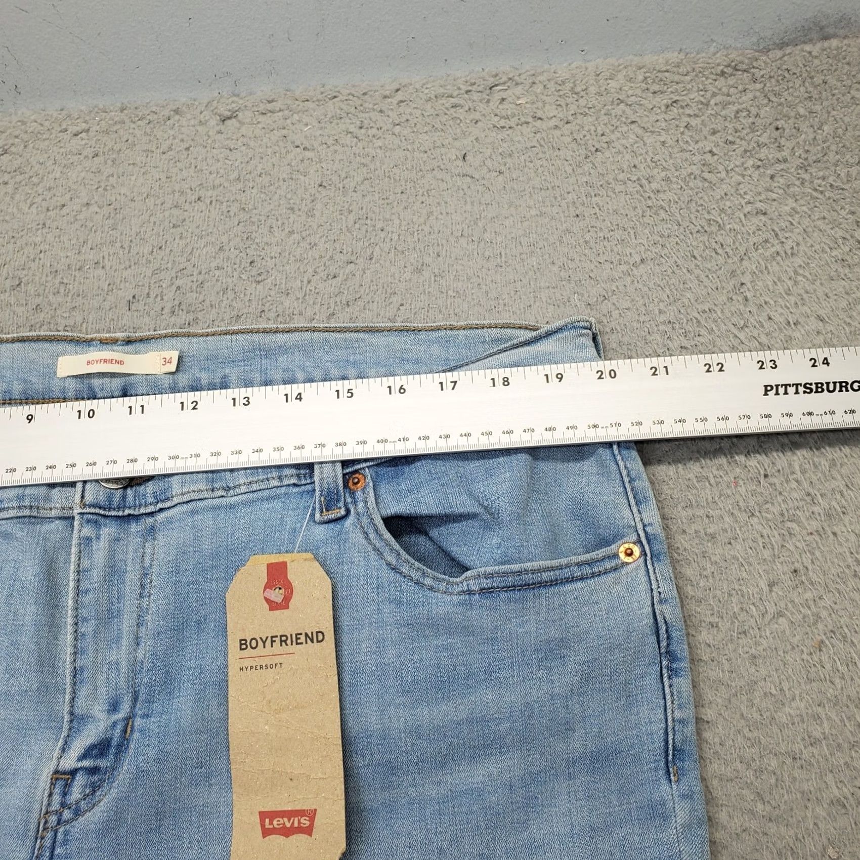 Levi's Levi's Womens 34 Levi's Boyfriend Jeans Blue Denim Relaxed Fit Mid Rise 34 Slightly? Size 24" / US 00 / IT 34 - 6 Thumbnail