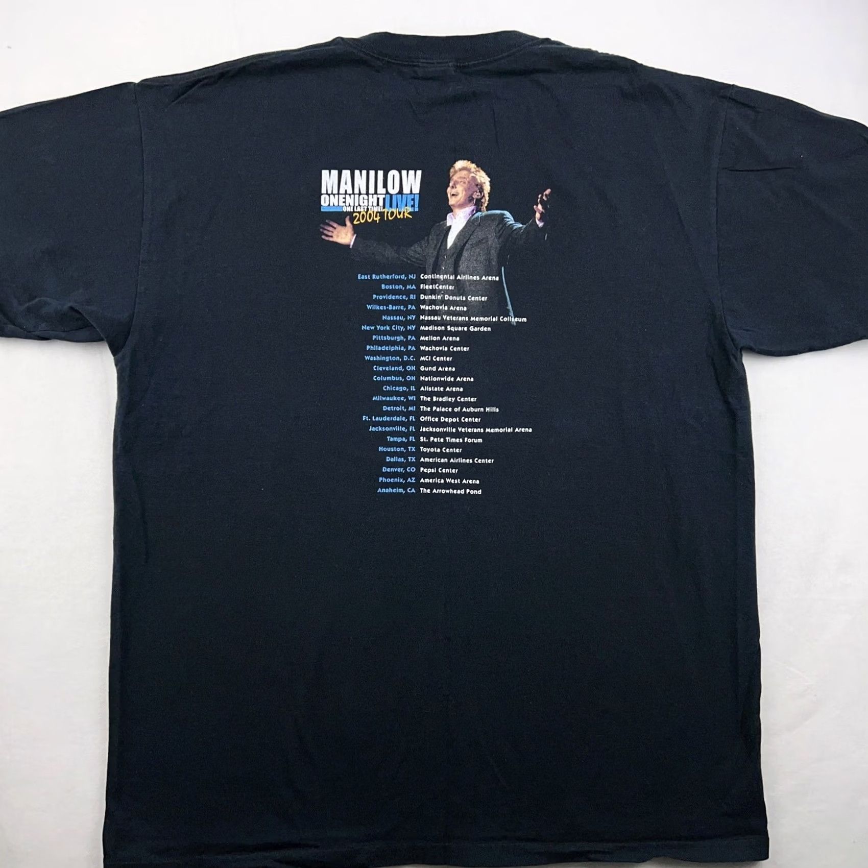 Vintage VINTAGE BARRY MANILOW CONCERT T-Shirt XL tour 2004 ONE NIGHT ONE LAST TIME Black Mens Size US XL / EU 56 / 4 - 6 Thumbnail