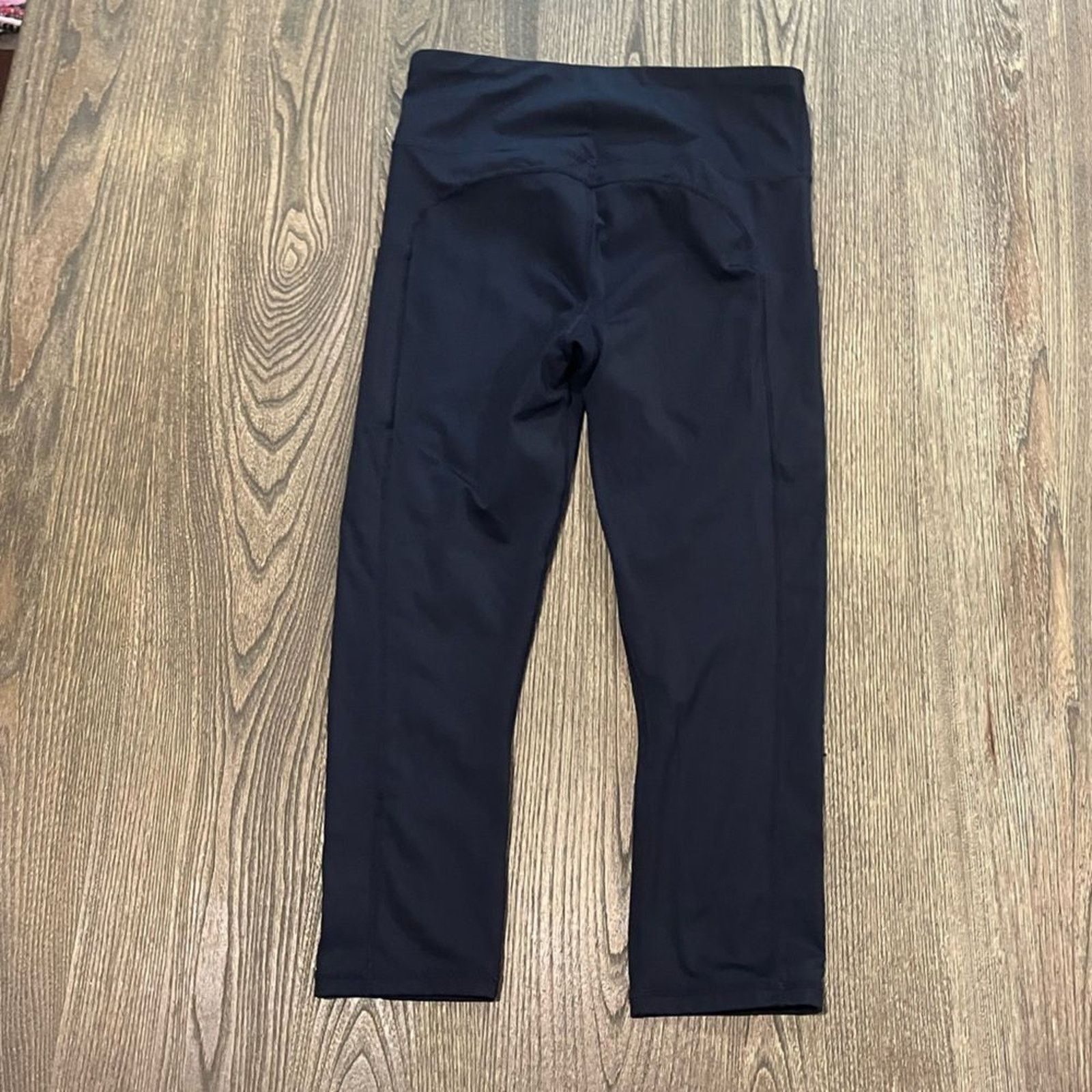Vintage Ouges High Rise Leggings Elastic Waistband Pockets Stretch L Size 31" - 5 Thumbnail
