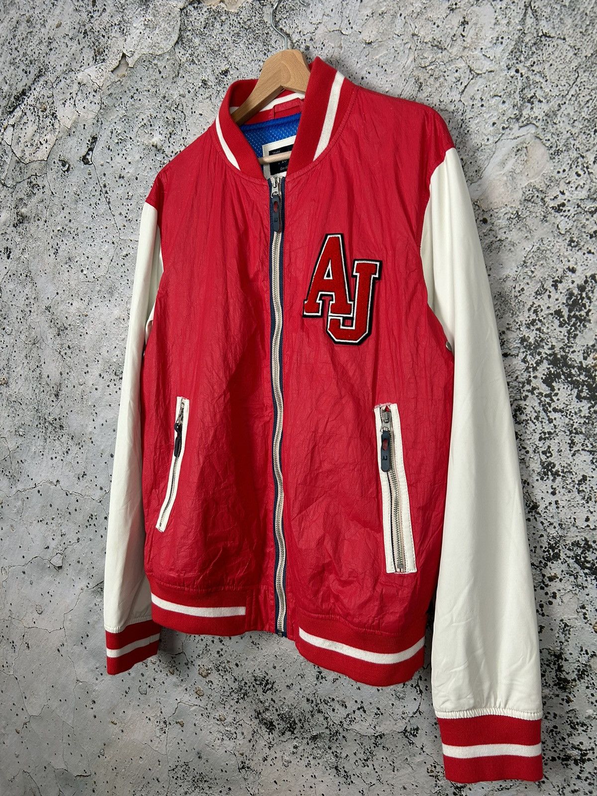 Armani Vintage Armani Jeans Varsity Bomber Jacket Avant-garde Y2K Size US L / EU 52-54 / 3 - 2 Thumbnail