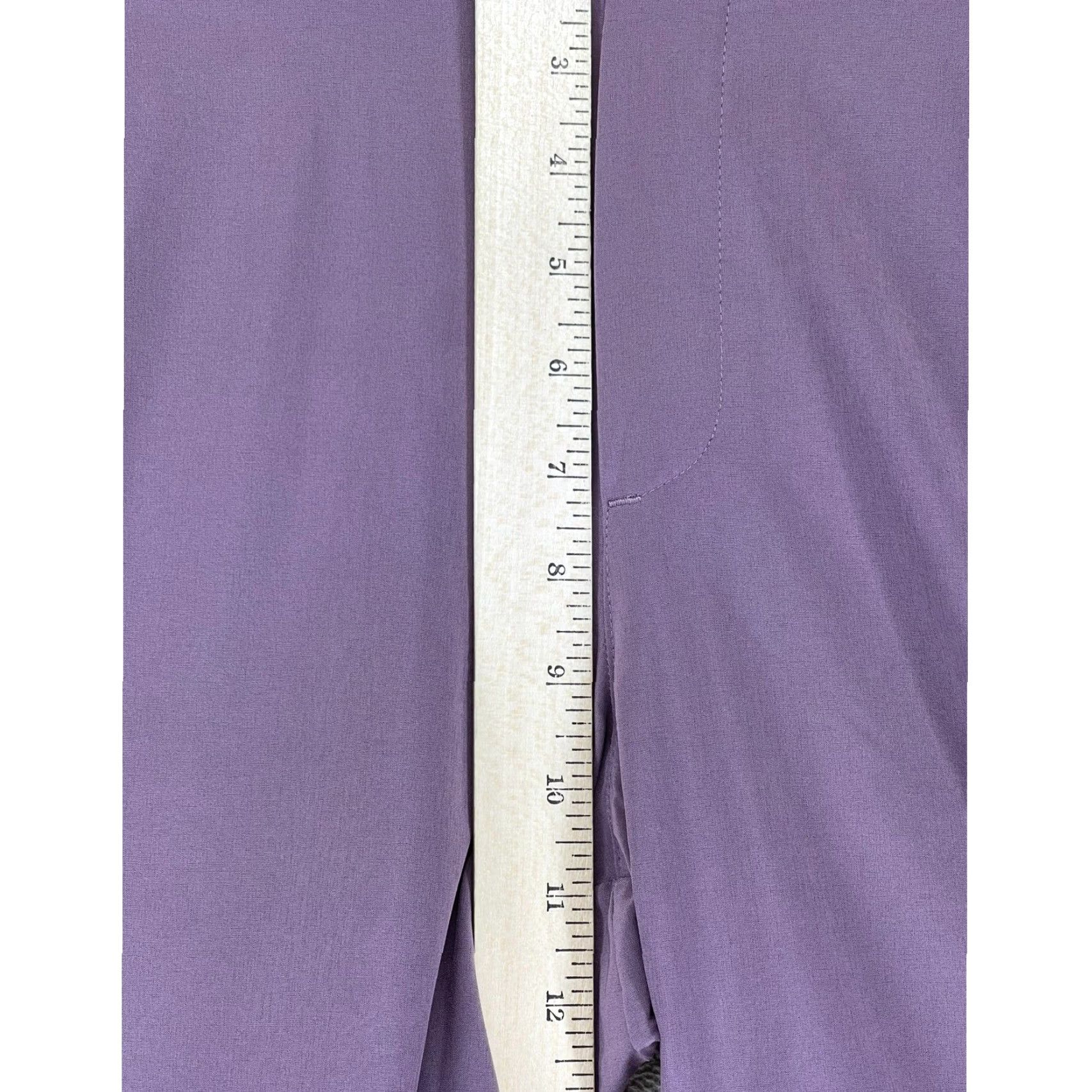 Athleta Athleta Women's Brooklyn Purple Jogger Pants 8 Ribbed Side Detail Elastic Waist Slit Textured Breathable Athletic Activewear Jogger Pants Womens Size 30" / US 8 / IT 44 - 6 Thumbnail