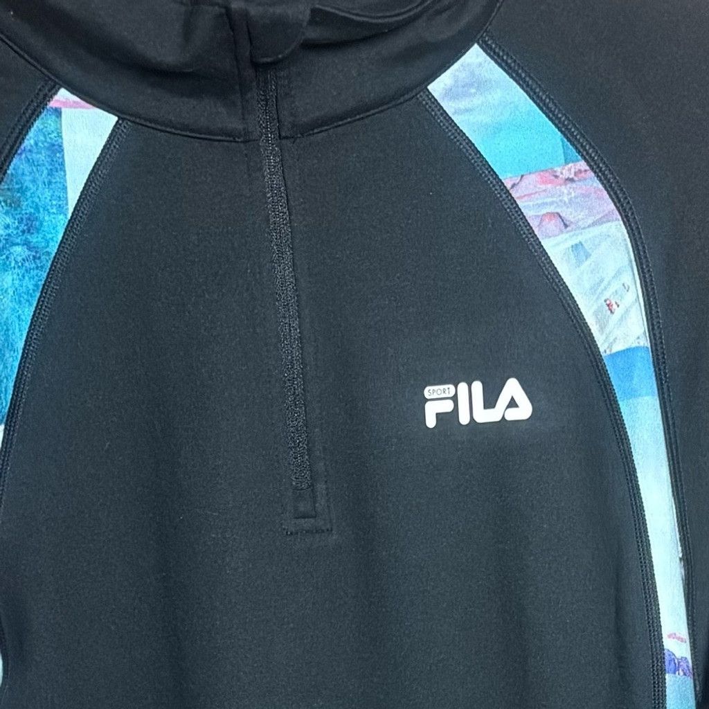 Fila FILA Women's Qtr Zip Wicking Pullover Size XL / US 12-14 / IT 48-50 - 2 Thumbnail