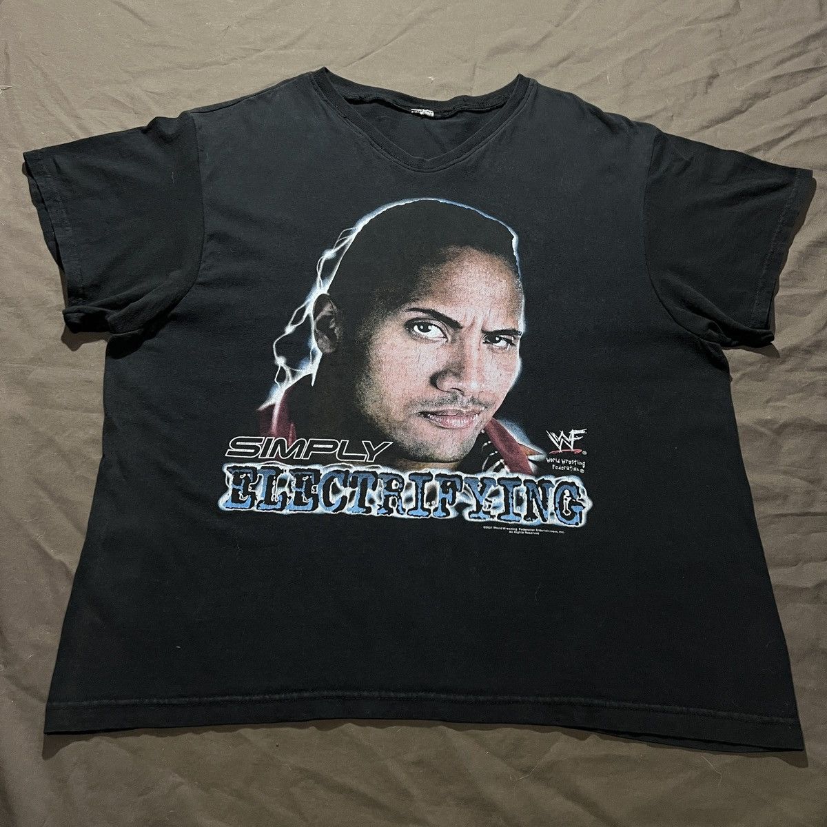 WWF Vintage The Rock Big Face WWF Wrestling Tee 2XL Size US XXL / EU 58 / 5 - 4 Thumbnail