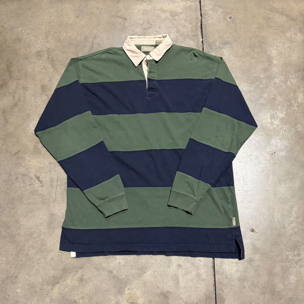 Arrow Arrow Striped Long Sleeve Rugby Polo Shirt Striped Skater Size US L / EU 52-54 / 3 - 1 Thumbnail