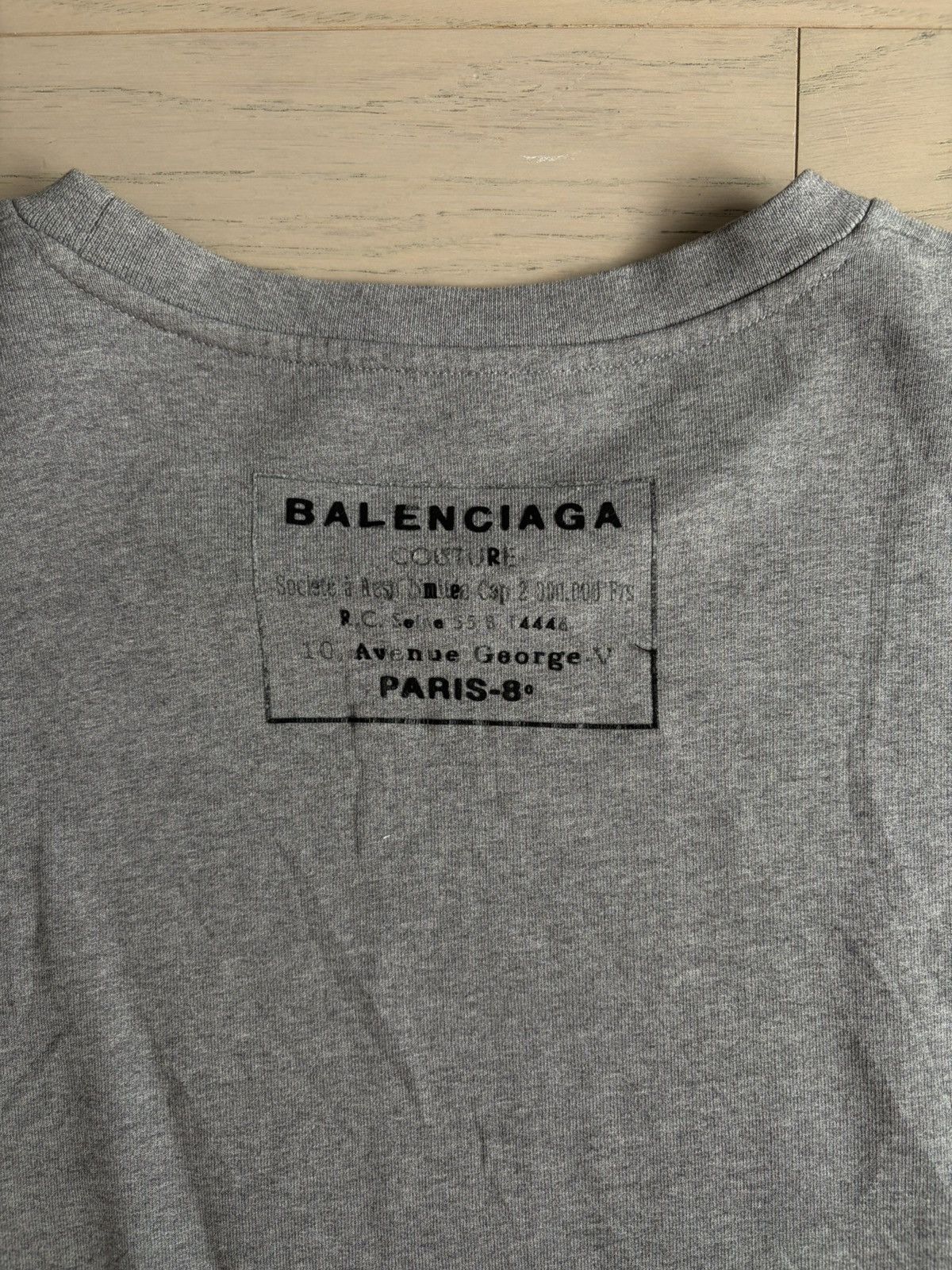 Balenciaga Balenciaga George V Grey Crewneck Sweater Size US XL / EU 56 / 4 - 3 Thumbnail