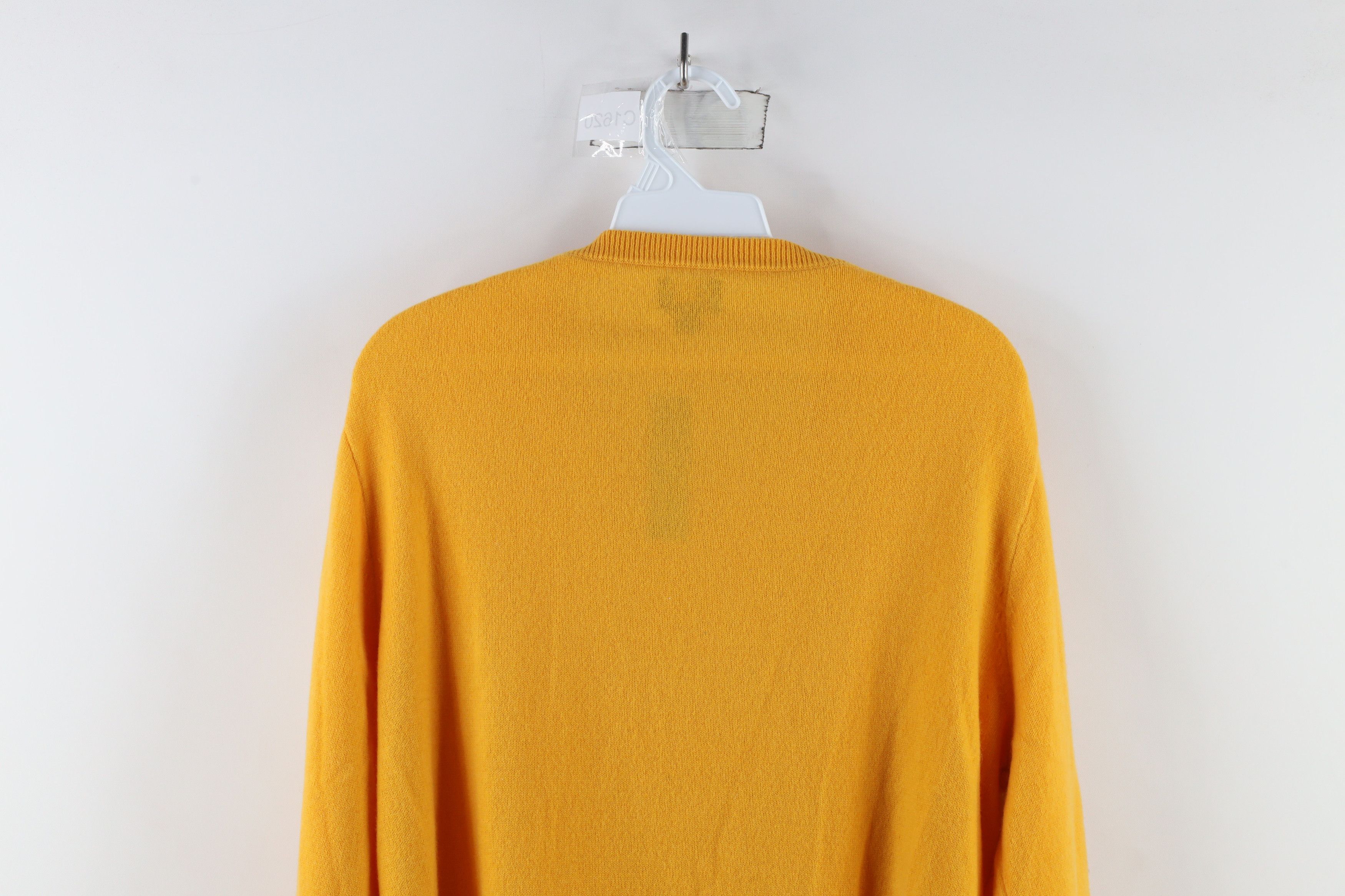 J.Crew × Vintage New J Crew Blank Soft Cashmere Knit Crewneck Sweater Yellow Size US L / EU 52-54 / 3 - 10 Thumbnail