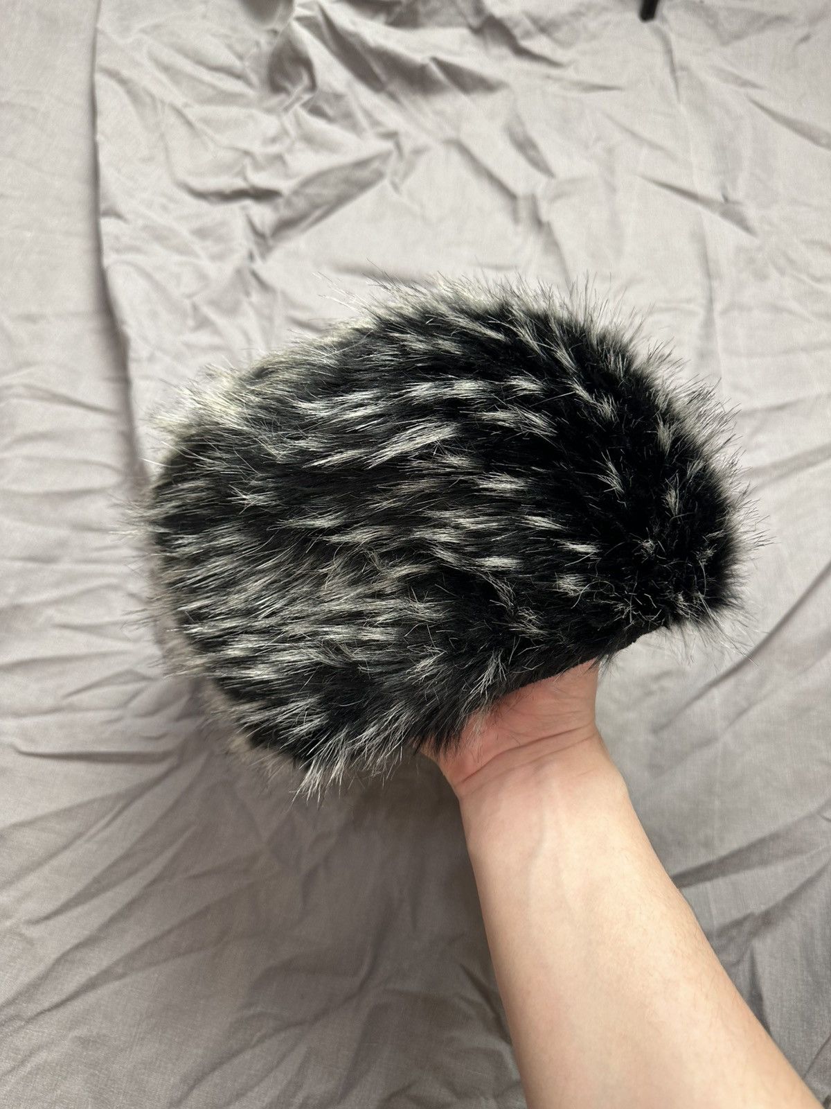 Japanese Brand Y2K Ushanka Fur Fuzzy Hat 90s Style Vintage ifsixwasnine Size ONE SIZE - 2 Thumbnail