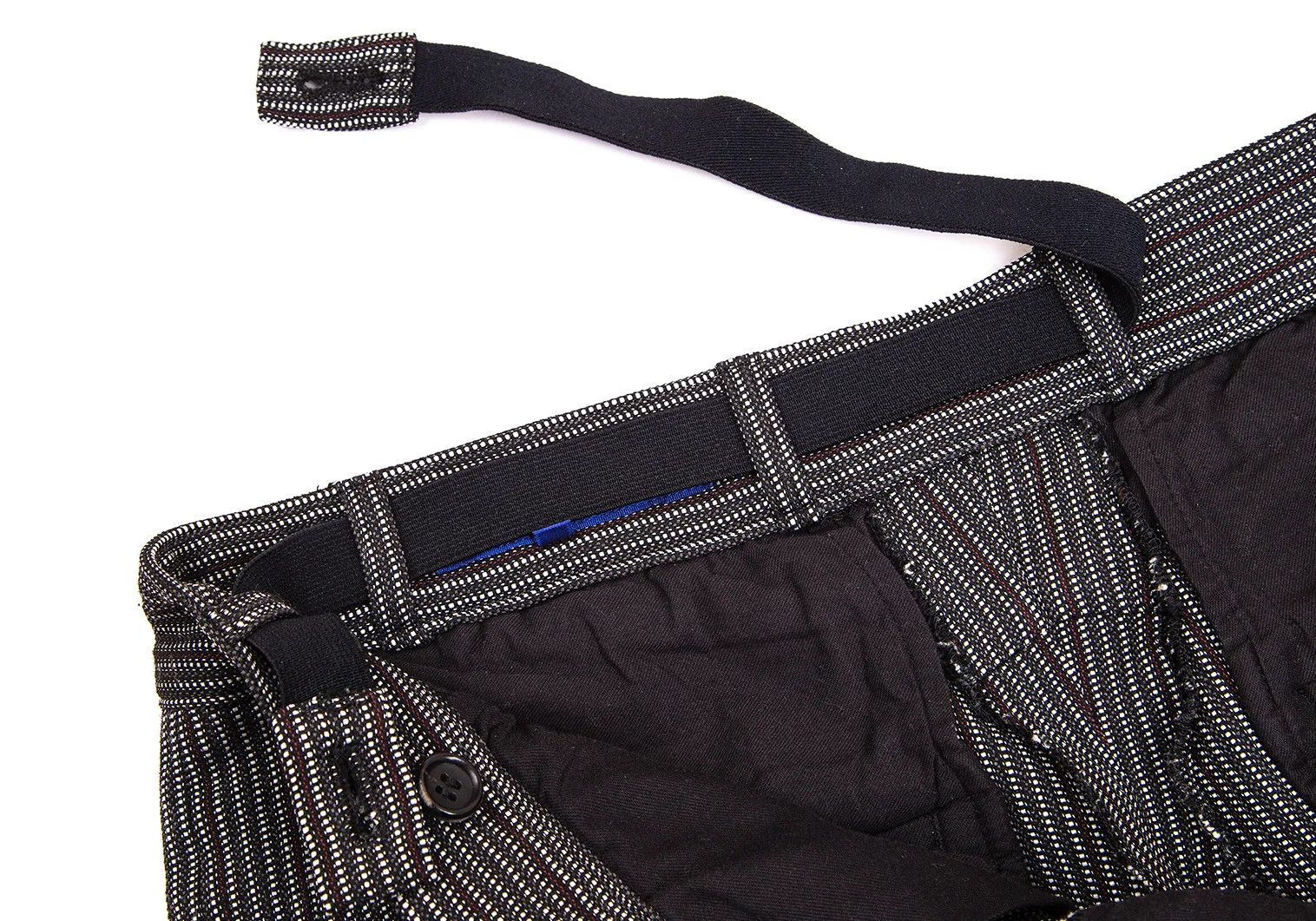 Junya Watanabe Polyester Striped Hip Transition Pants in Black and White Size US 30 / EU 46 - 7 Thumbnail