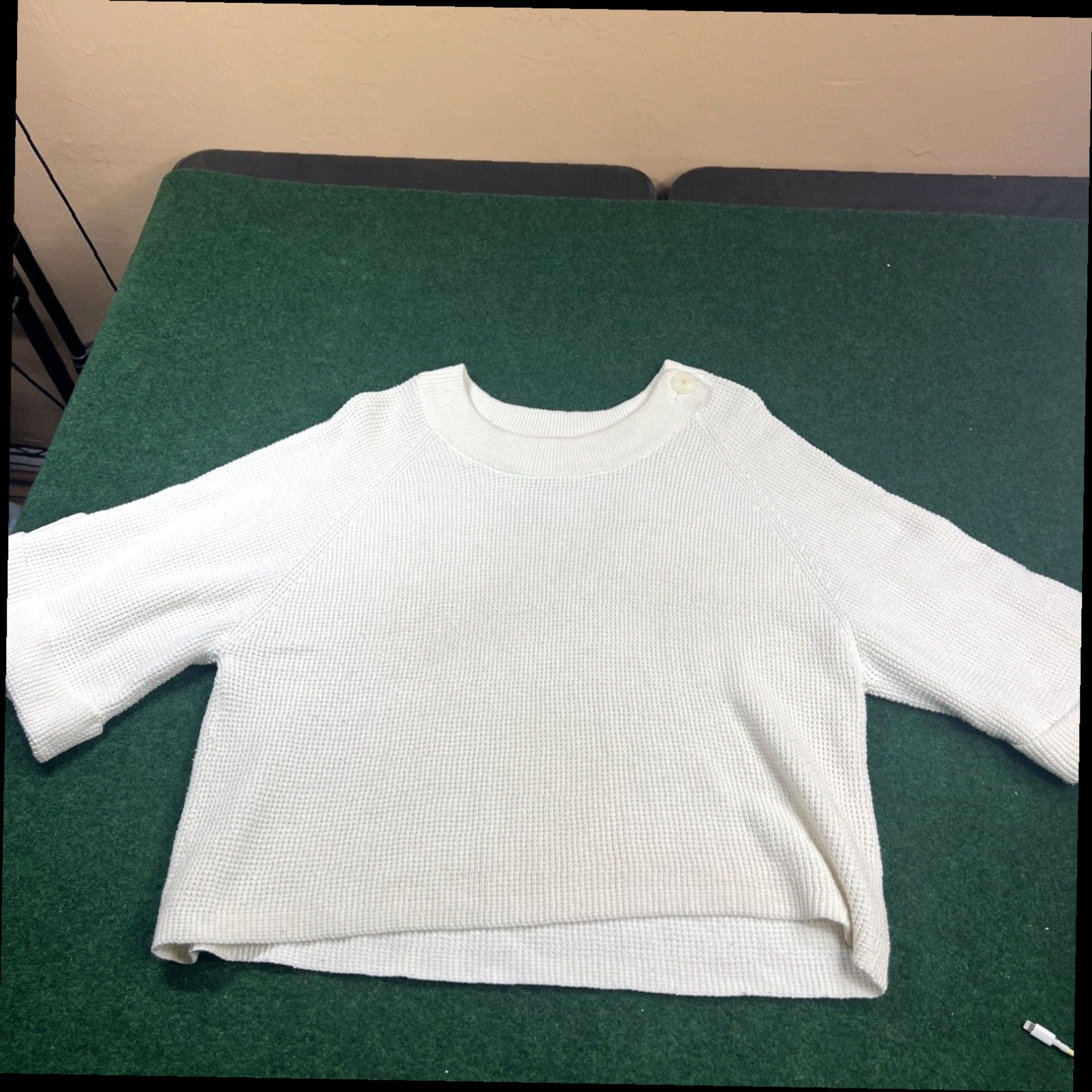 Vintage Leo & Nicole Sweater White Medium Sleeve Knit Stretch Women's Size XL Size XL / US 12-14 / IT 48-50 - 1 Thumbnail