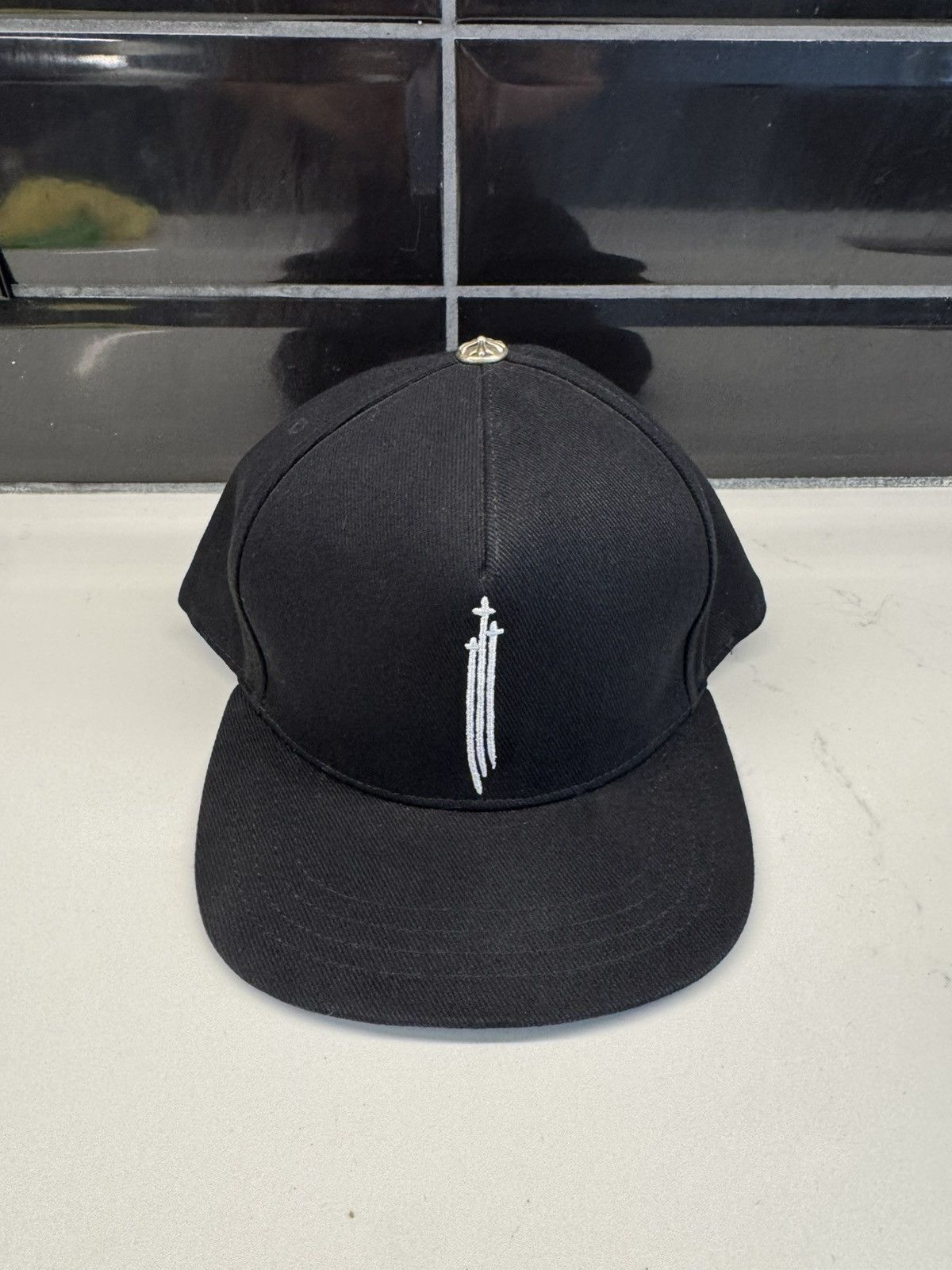 Chrome Hearts Chrome Hearts RS3 Baseball Hat –Black with Dagger Embroidery Size ONE SIZE - 1 Thumbnail