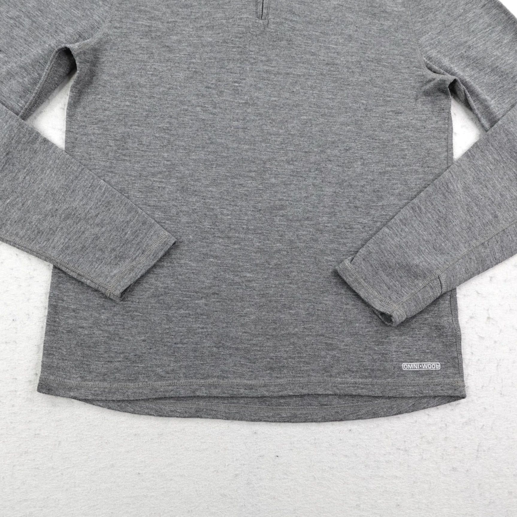 Vintage Omni-Wool Sweater Mens XL Gray 1/4 Zip Pullover Performance Mid Layer Wool Blend Size US XL / EU 56 / 4 - 3 Thumbnail