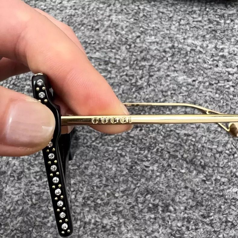 Gucci Gucci Rhinestone letter logo square frame sunglasses 2504-N Size ONE SIZE - 4 Thumbnail