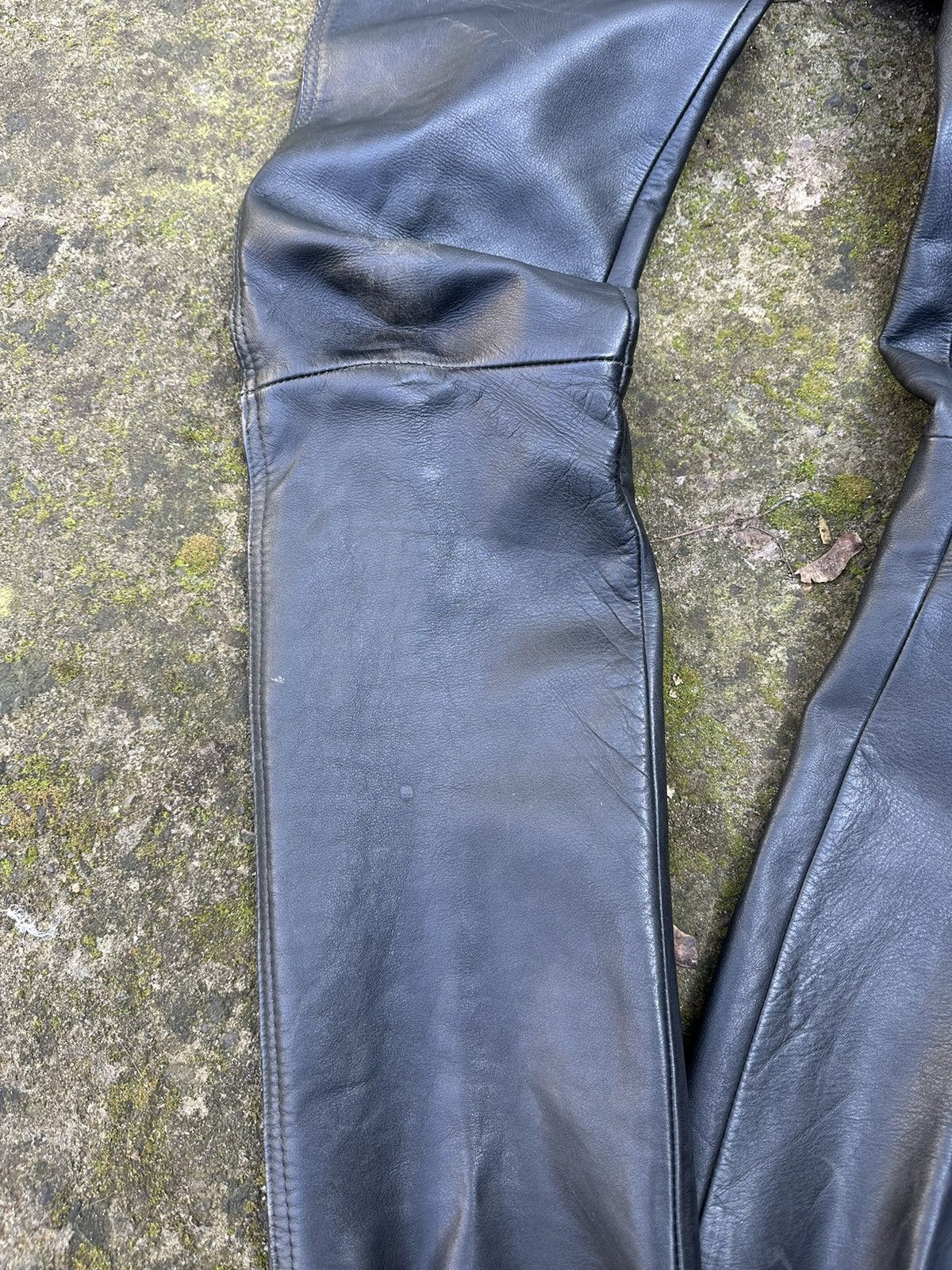 Genuine Leather × Leather × Vintage Vintage Japanese style y2k leather pants Size US 35 - 5 Thumbnail