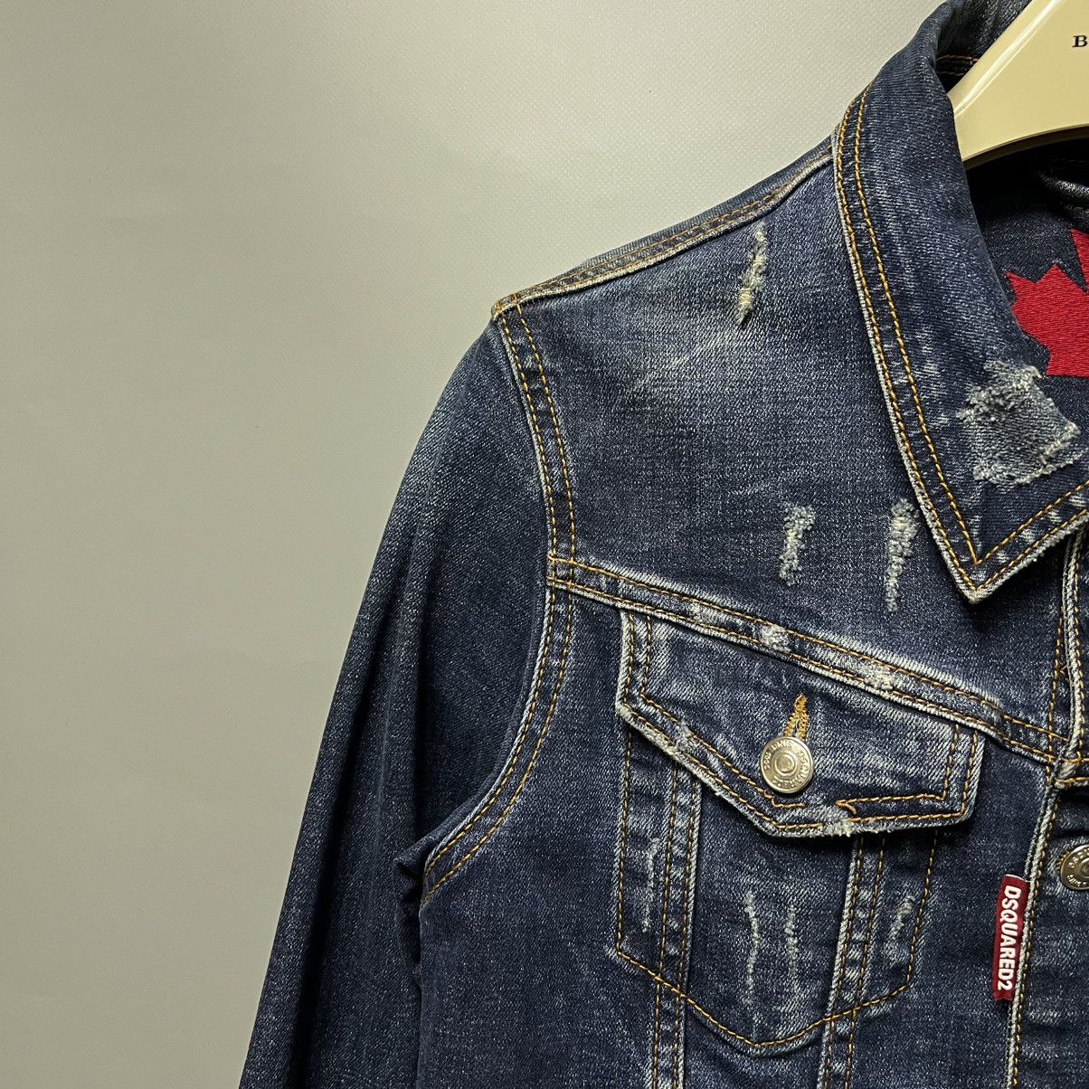 Dsquared2 Dsquared2 Women's Distressed Denim Jacket Size S Size S / US 4 / IT 40 - 6 Thumbnail
