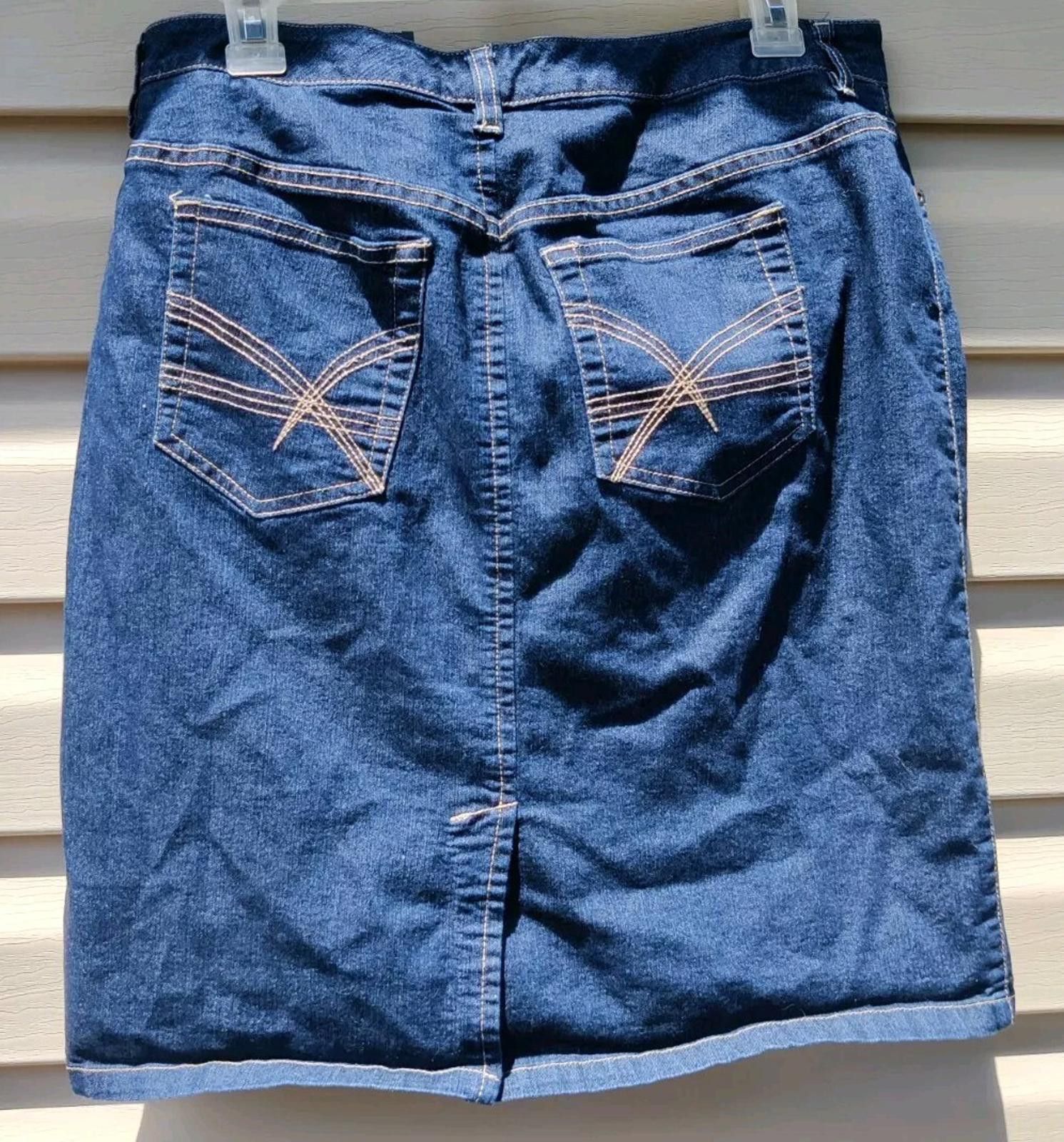 Other Apostrophe Petite Blue Jean Skirt Denim Womens Sz 10 P Knee Size 32" / US 10 / IT 46 - 3 Thumbnail