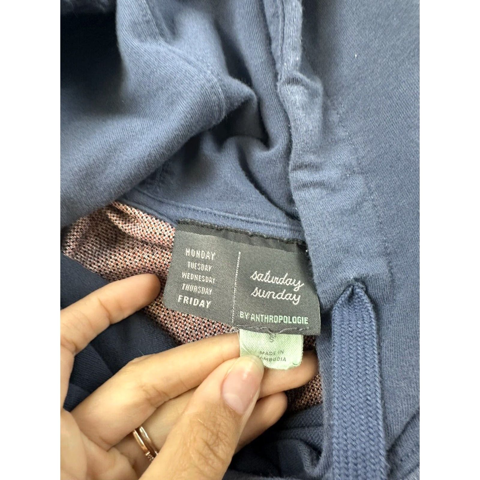 Anthropologie Anthropologie SATURDAY SUNDAY Hoodie Sweatshirt Women’s Small Blue Size S / US 4 / IT 40 - 3 Thumbnail