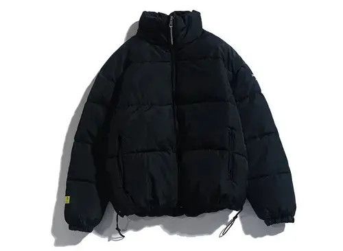 Black japanese style puffer jacket