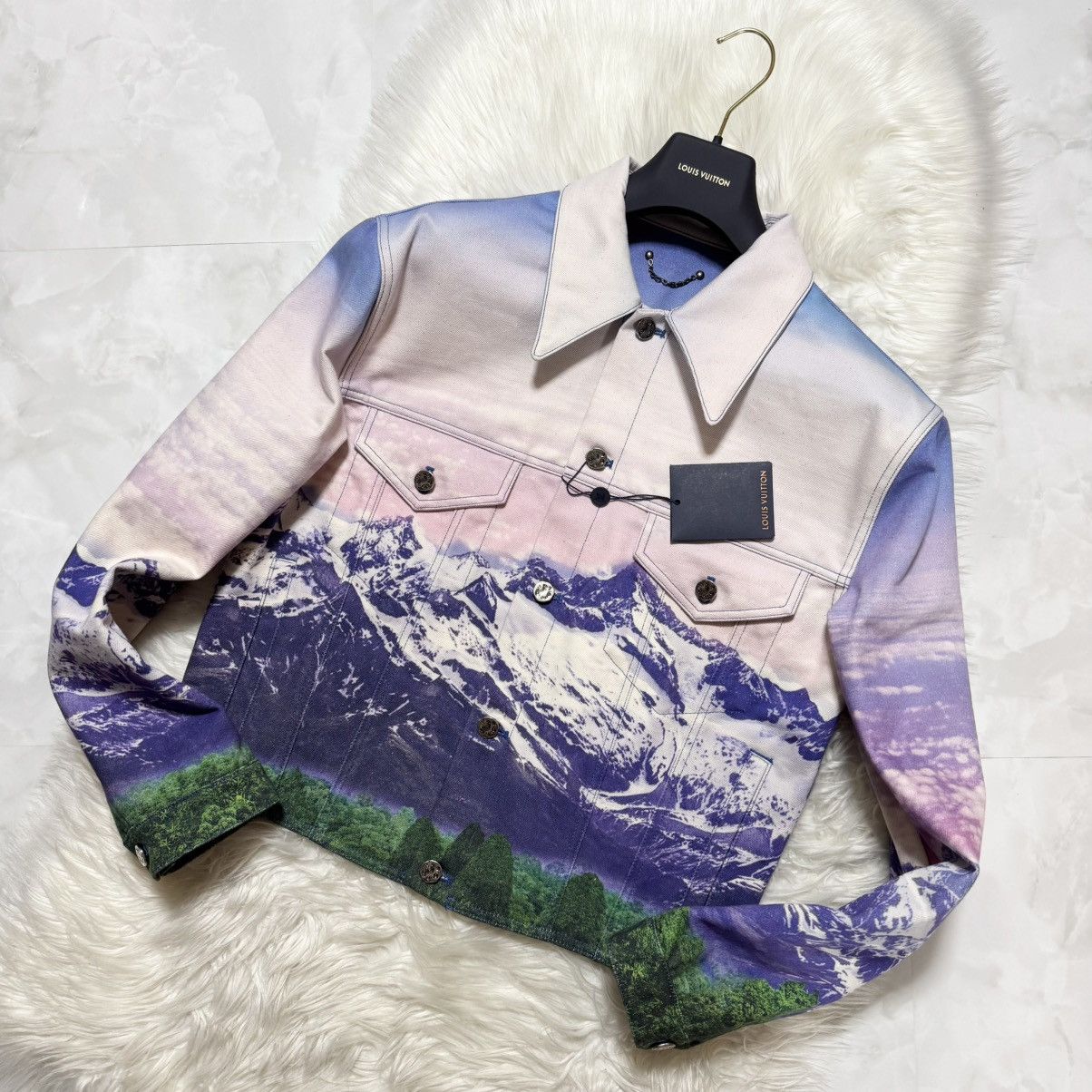 Louis Vuitton New Louis Vuitton Landscape Denim Jacket Monogram Leater Size US M / EU 48-50 / 2 - 7 Thumbnail